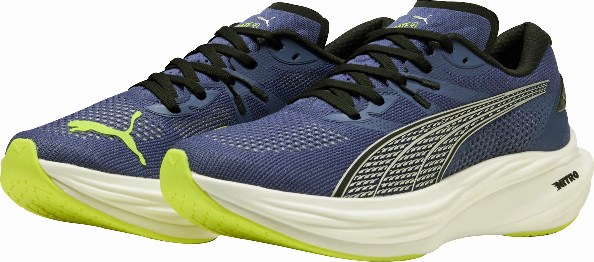 Puma Deviate Nitro 3 Mens Running Shoes - Blue Breathable Footbed anti slip grip