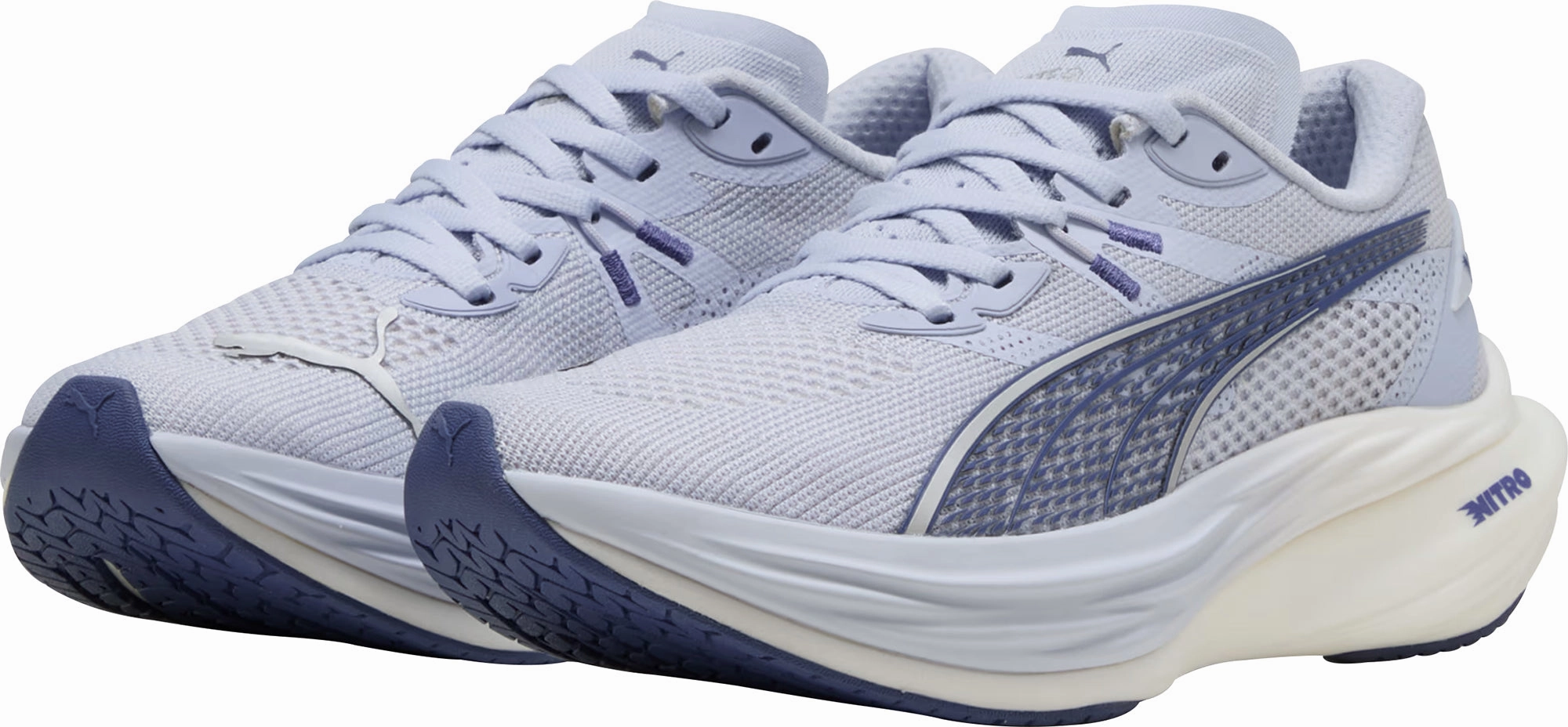 Puma Deviate Nitro 3 Womens Running Shoes - Blue Torsion Plate Microfiber Layers