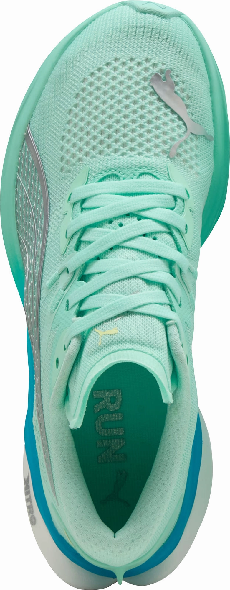 Puma Deviate Nitro 3 Womens Running Shoes - Green Collared Ankle Running Shoes