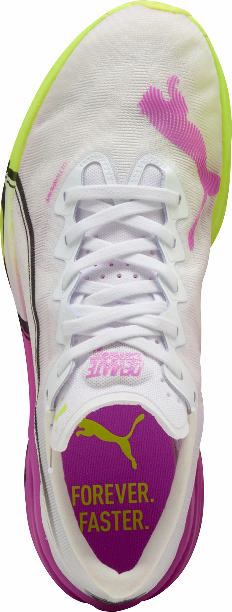 Non Marking Soles Neutral Frame Puma Deviate Nitro Elite 3 Mens Running Shoes - White