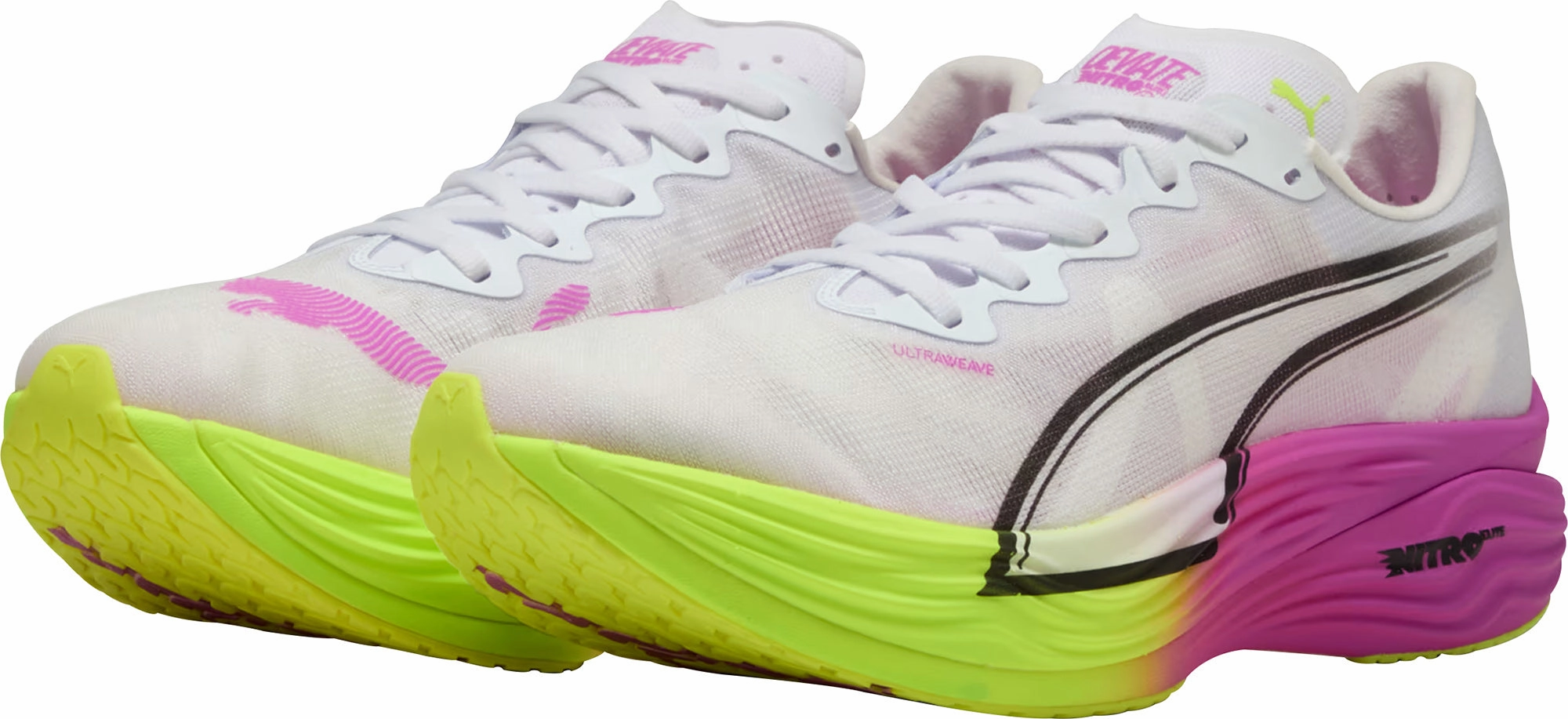 Durable Mesh Puma Deviate Nitro Elite 3 Mens Running Shoes - White