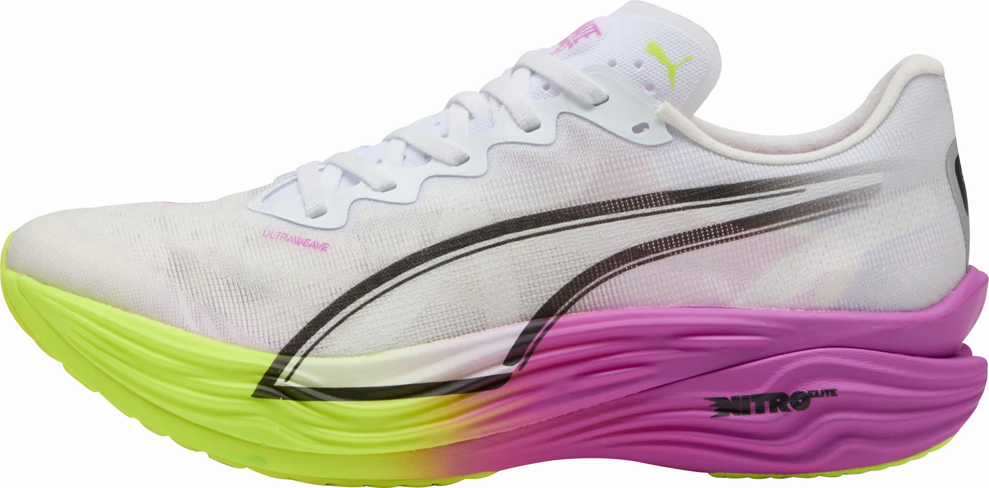 Anti   Odor Memory Foam Lining Puma Deviate Nitro Elite 3 Mens Running Shoes - White