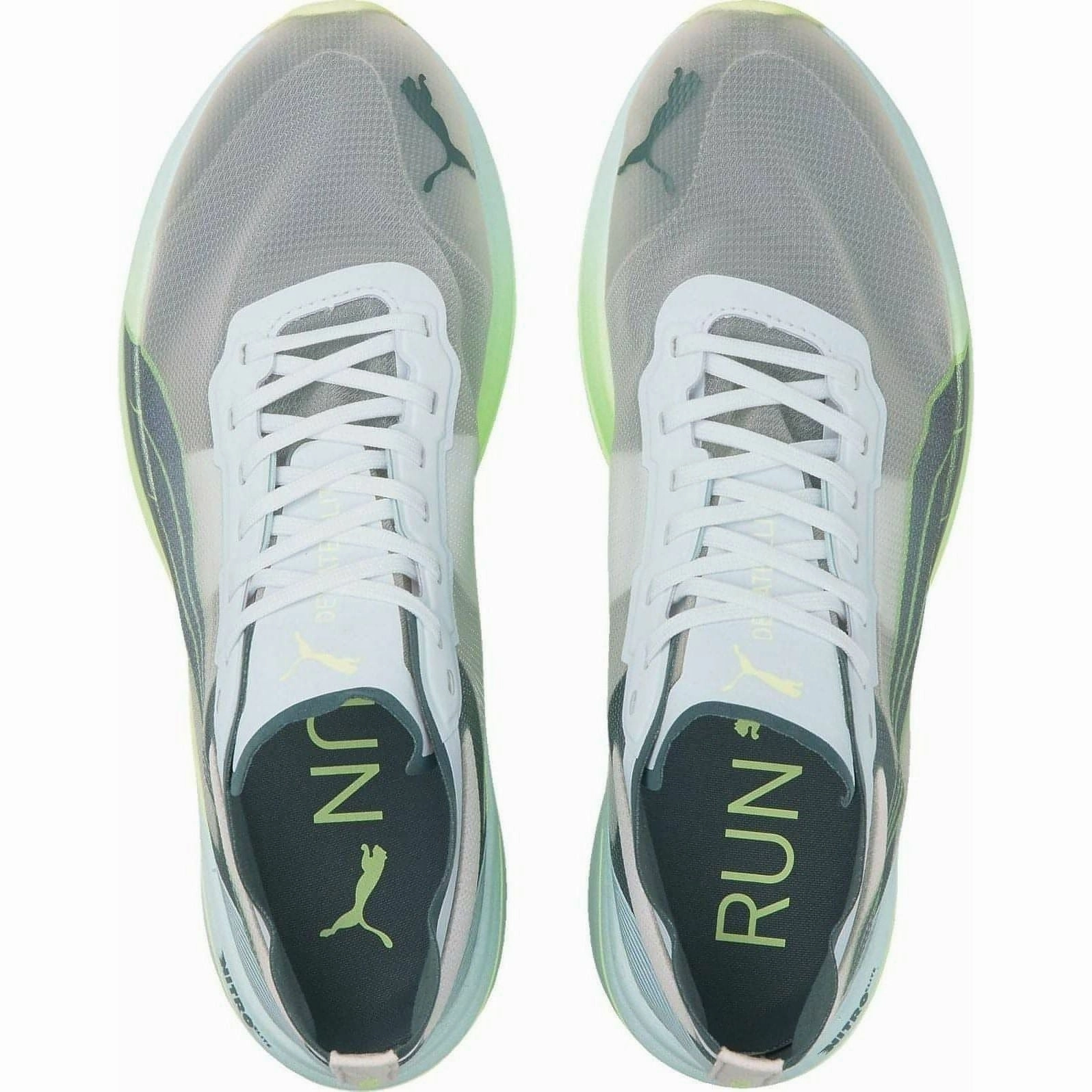 leather - upper - quality - luxury shoes Puma Deviate Nitro Elite Racer Mens Running Shoes - White