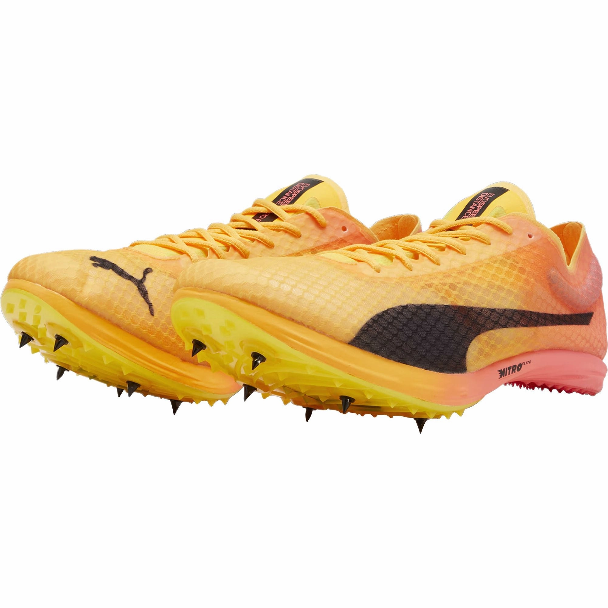 Efficient Cushion Fast Reaction Puma evoSpeed Distance Nitro Elite   4 Running Spikes - Orange