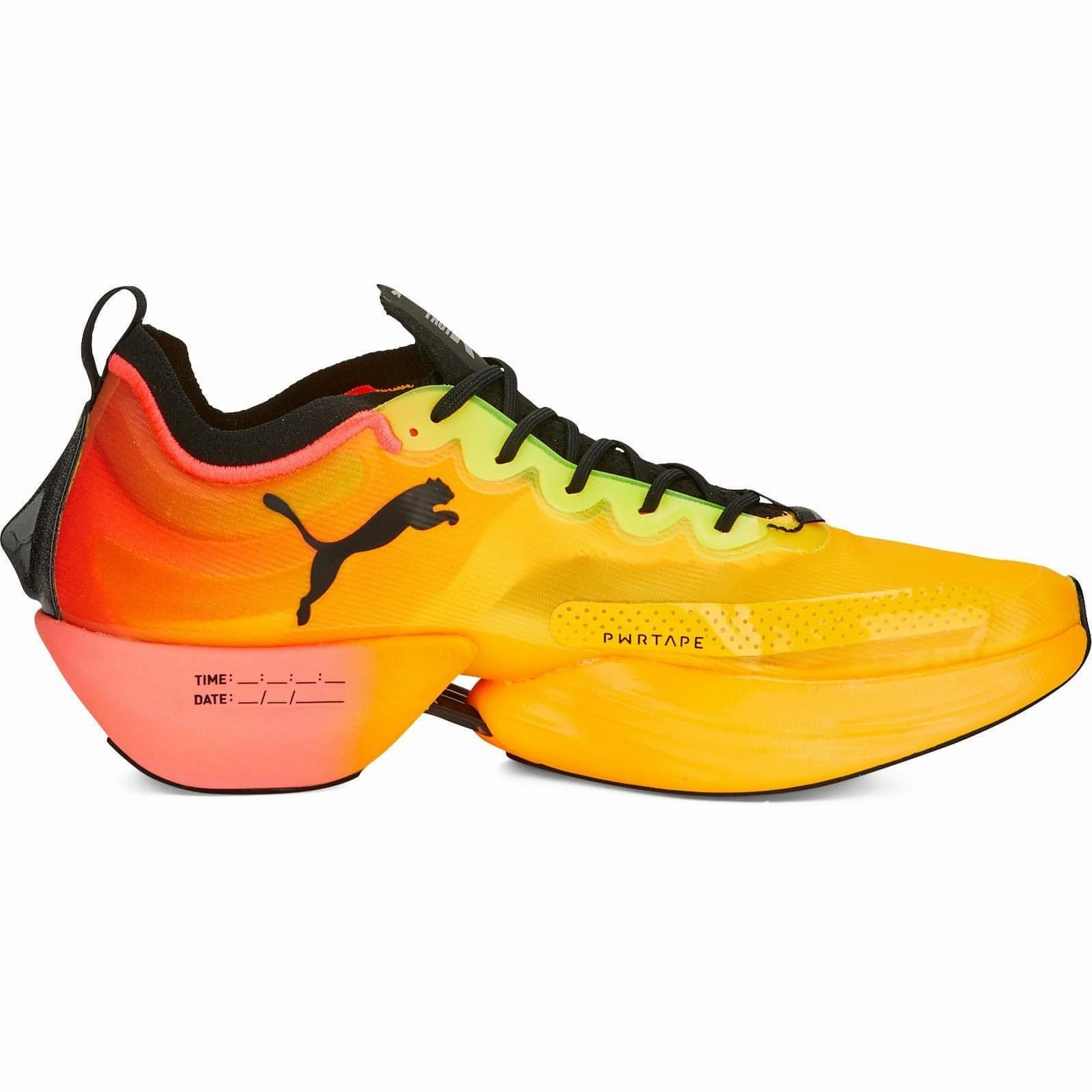 synthetic - upper - durability shoes floral running gear Puma Fast-R Nitro Elite Fireglow Mens Running Shoes - Yellow
