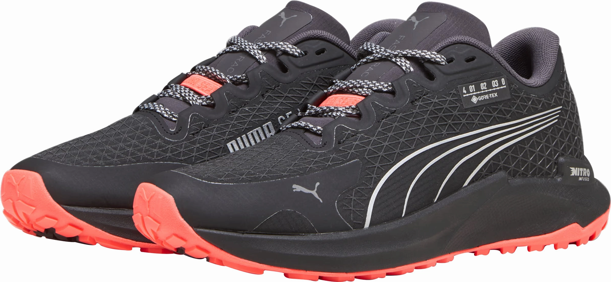 Puma Fast-Trac Nitro GORE-TEX Womens Trail Running Shoes - Black track running shoes