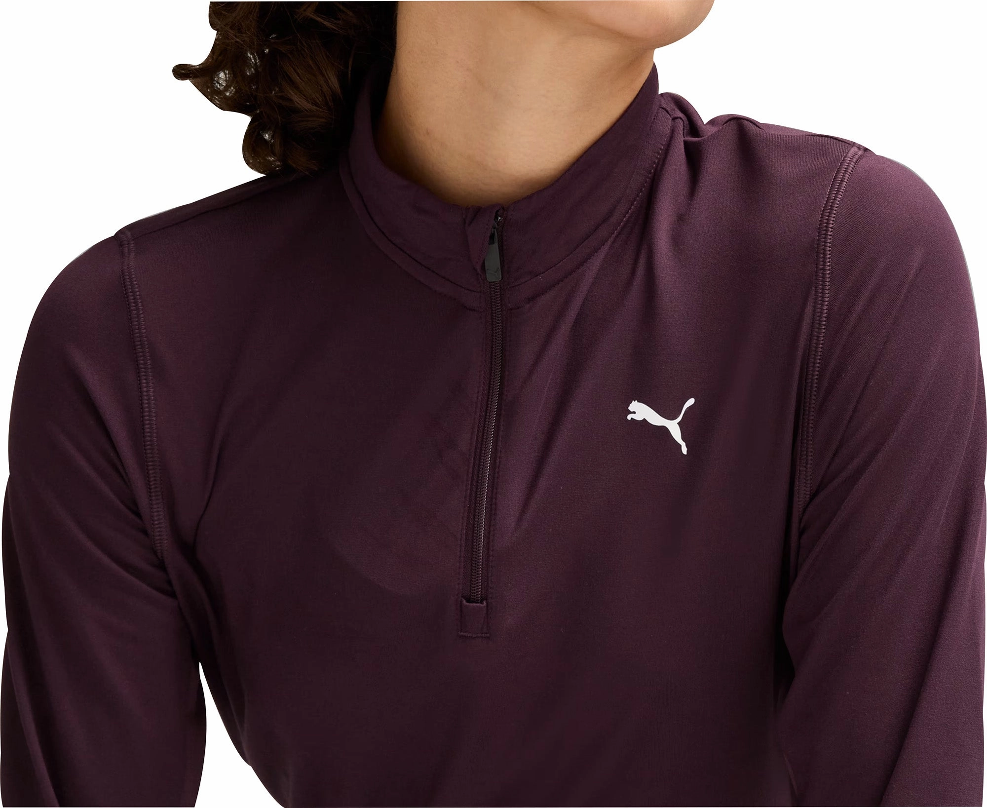 Puma Favourite Half Zip Long Sleeve Womens Running Top - Purple storage room Purse