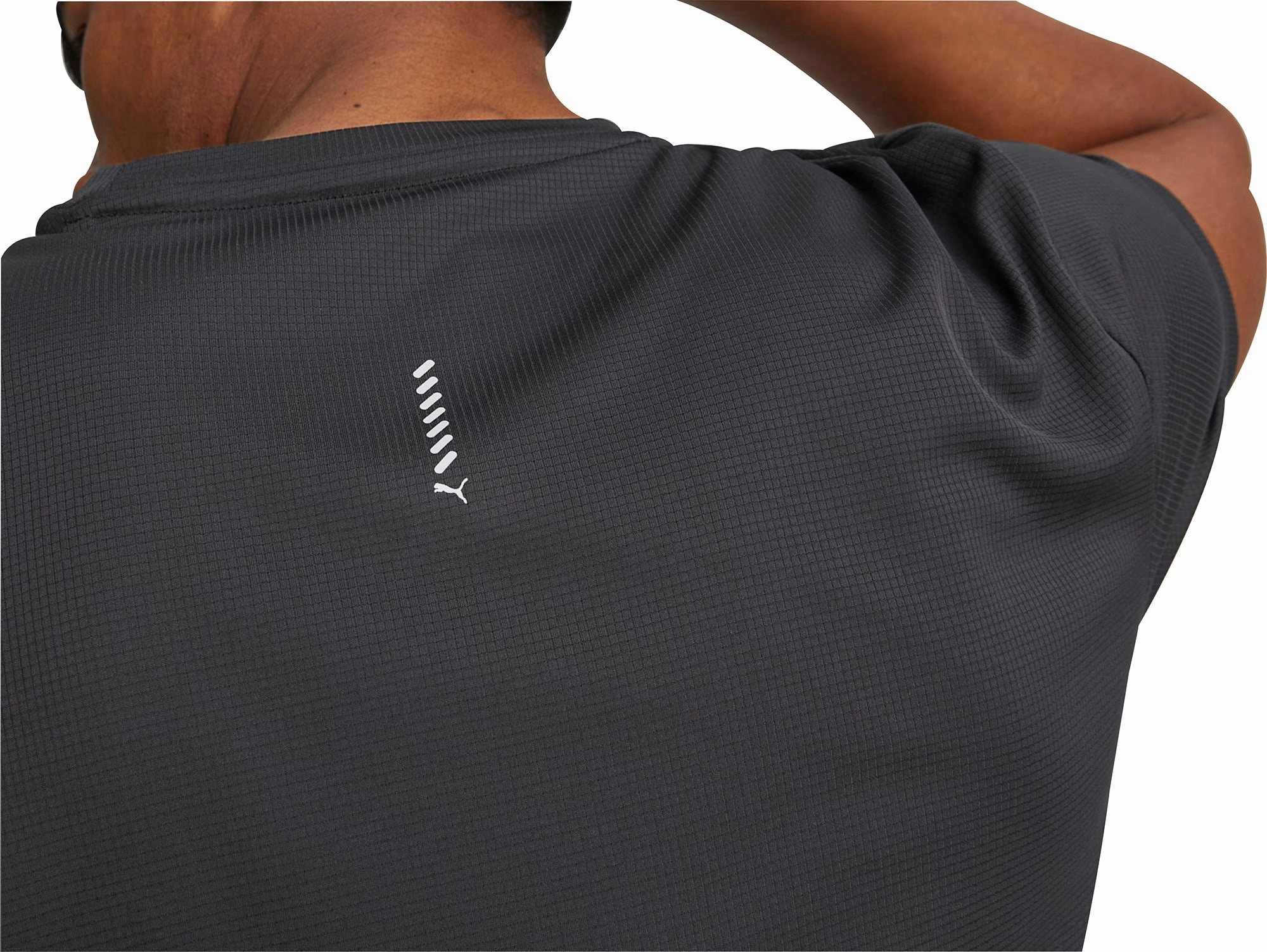 Soft Cotton Feel Durable Knitwear Puma Favourite Short Sleeve Mens Running Top - Black