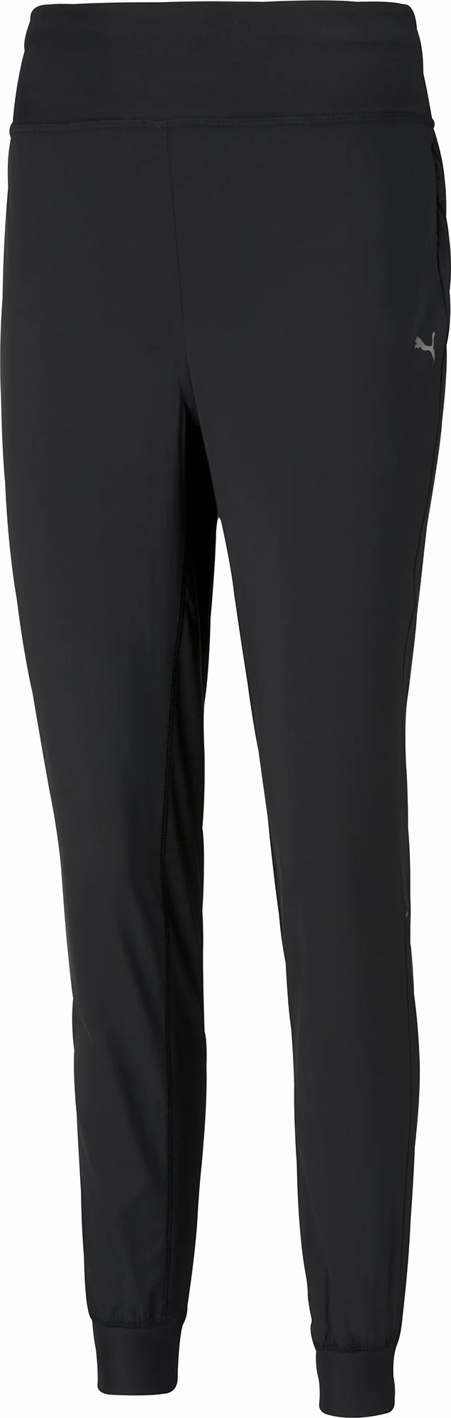Puma Favourite Tapered Womens Running Track Pants - Black Chilly Layer Mesh Panel Breathability