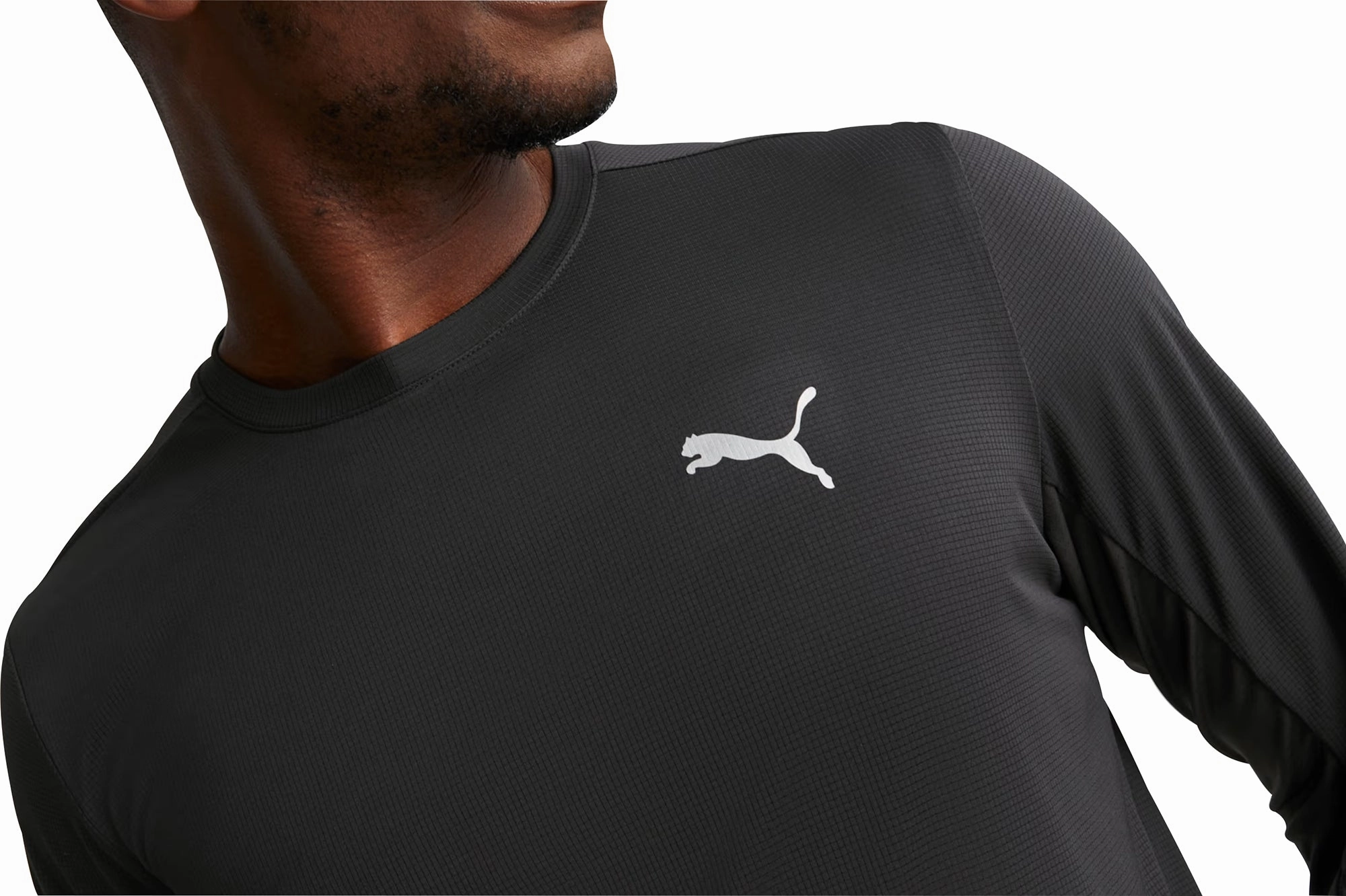 Puma Fun Favourite Long Sleeve Mens Running Top - Black Lace