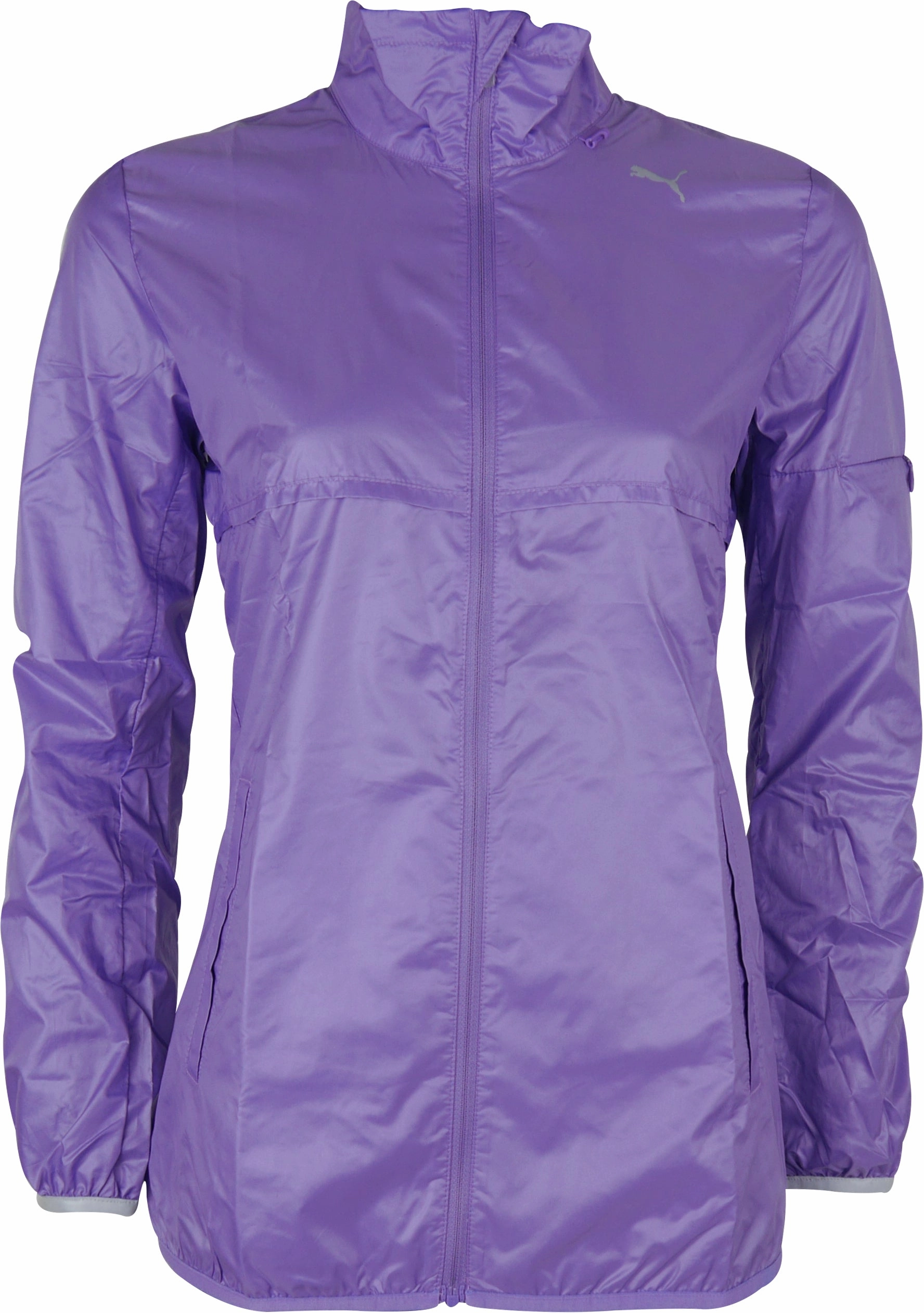 Three Layer Laminate Quick Adjust Straps Puma Lightweight Womens Running Jacket - Purple