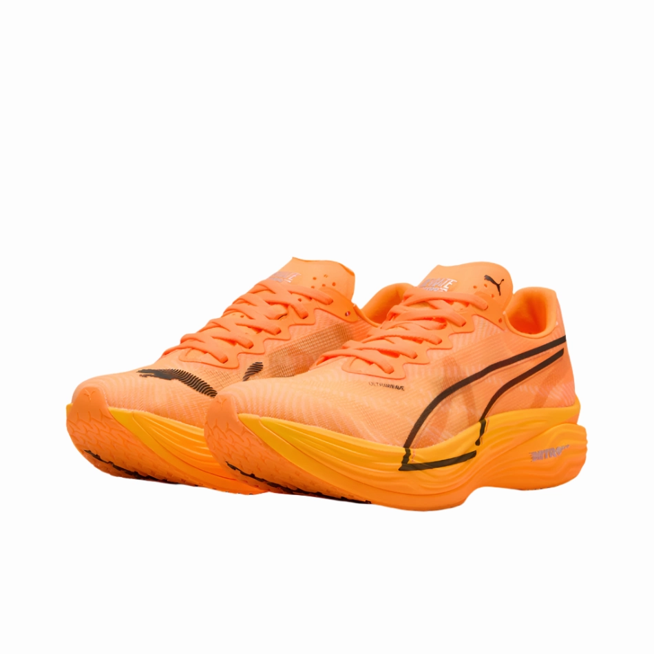 Professional Design mesh - upper shoes PUMA Men's Deviate NITRO Elite 3 Running Shoes in Heat Fire/PUMA Black AW25