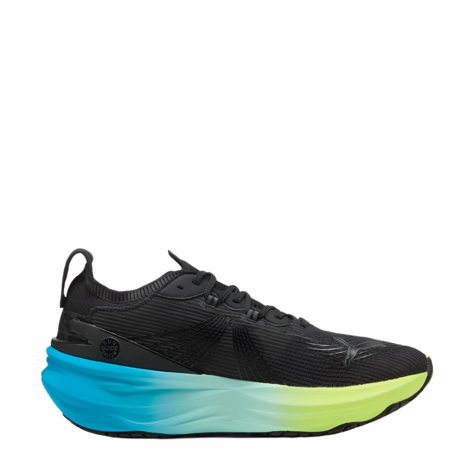 PUMA Men's Foreverrun NITRO 2 Running Shoes in PUMA Black/Fizzy Light/Speed Blue AW25 Value for money deal