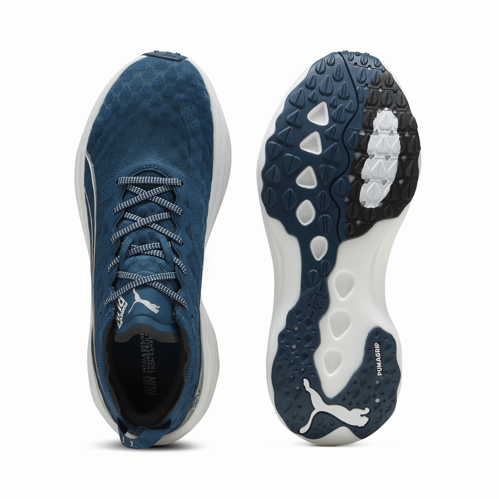 Dynamic Fit Technology long - distance runners' shoes Puma Men's ForeverRun Nitro Running Shoes in Ocean Tropic-Puma White SS24