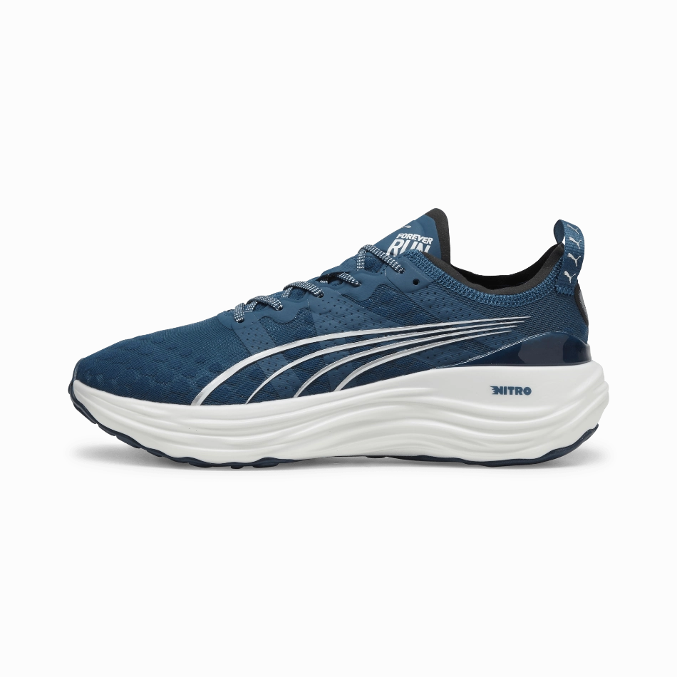 evening run volleyball - compatible running shoes Puma Men's ForeverRun Nitro Running Shoes in Ocean Tropic-Puma White SS24
