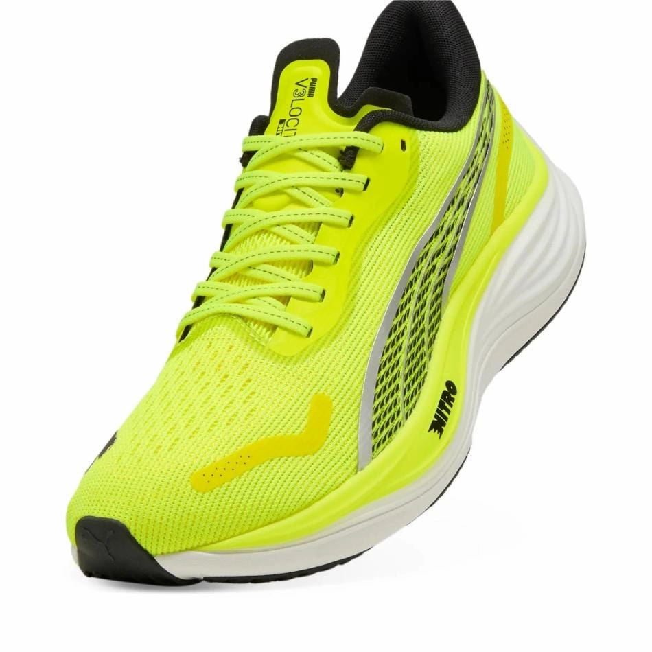 Puma Men's Velocity NITRO 3 Running Shoes in Yellow Alert/PUMA Black SS25 Motion Guidance