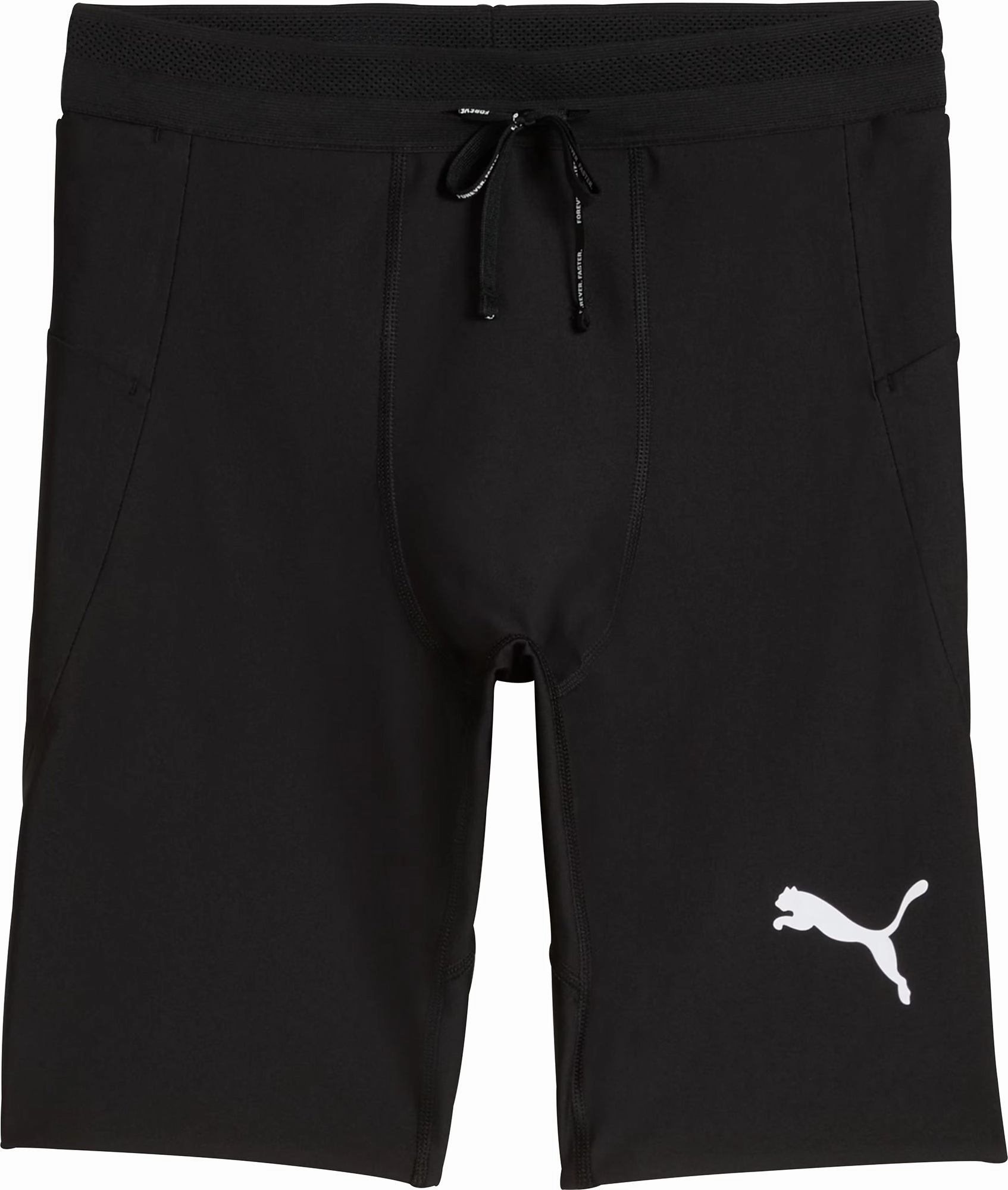 Comfort Seeker Soft Touch Moisture Wicking Active Lifestyle Puma Raceday Ultraform 9 Inch Mens Short Running Tights - Black