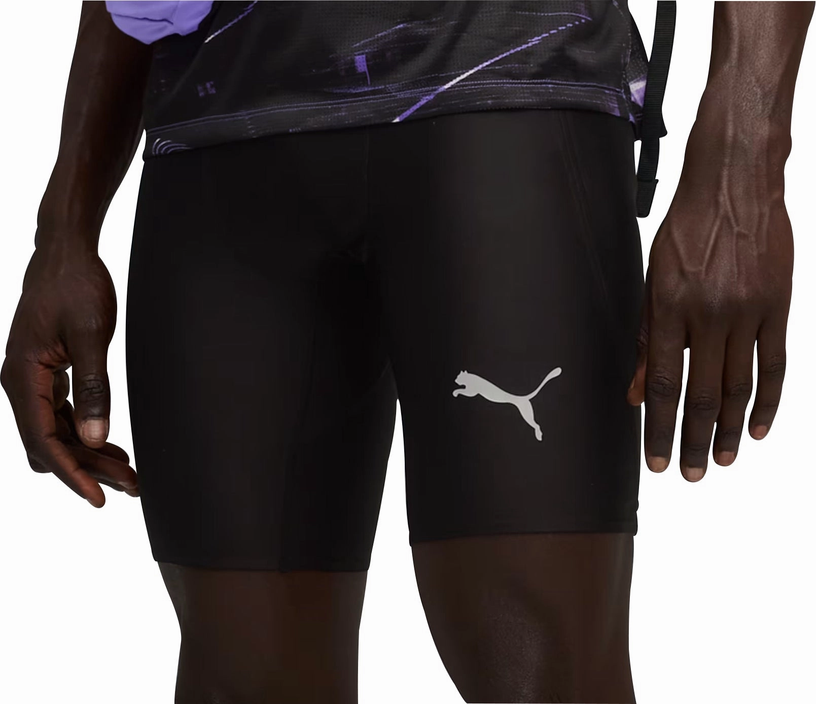 Puma Raceday Ultraform 9 Inch Mens Short Running Tights - Black Casual Stretch Fit