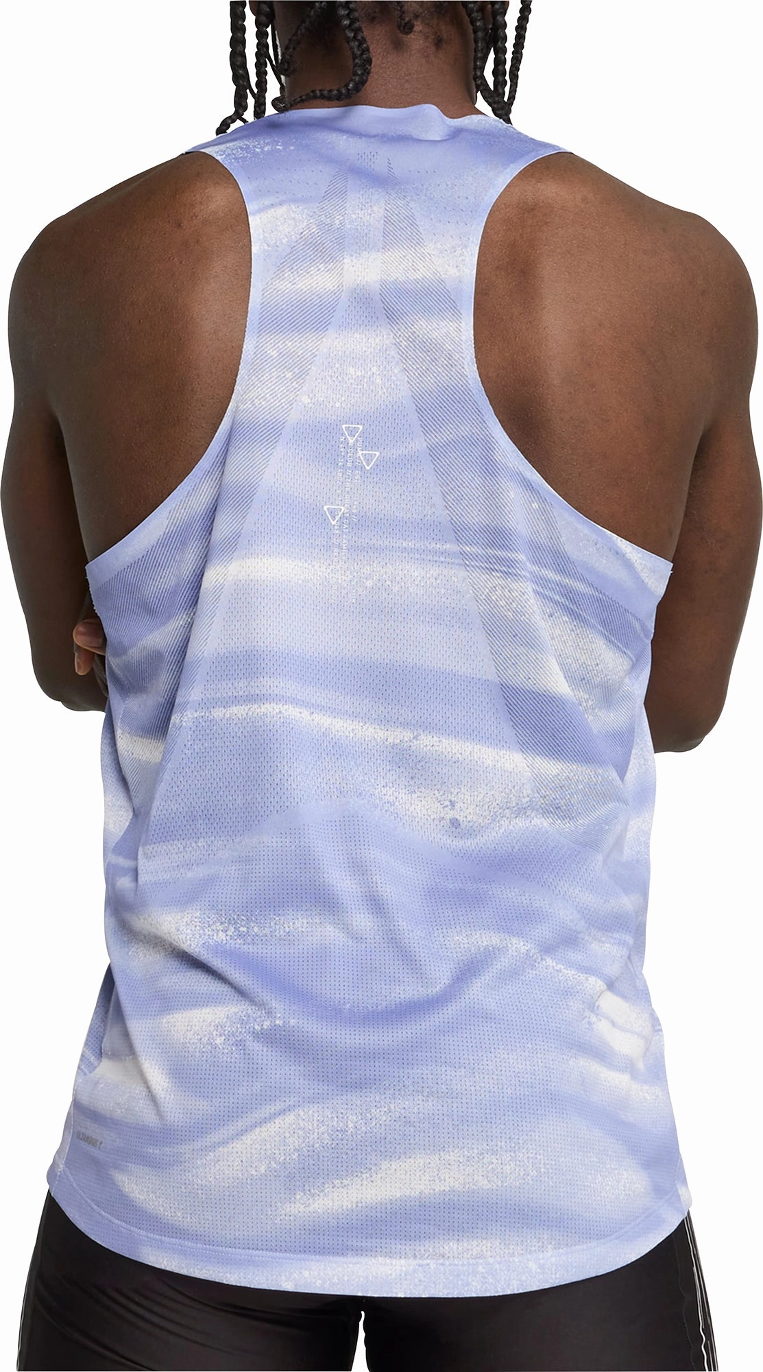 Puma Raceday UltraSpun Graphic Mens Running Vest - Blue made in Asia