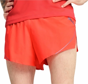 Puma Raceday Ultraweave 3 Inch Split Mens Running Shorts - Red wrinkle - resistant Simple Appeal