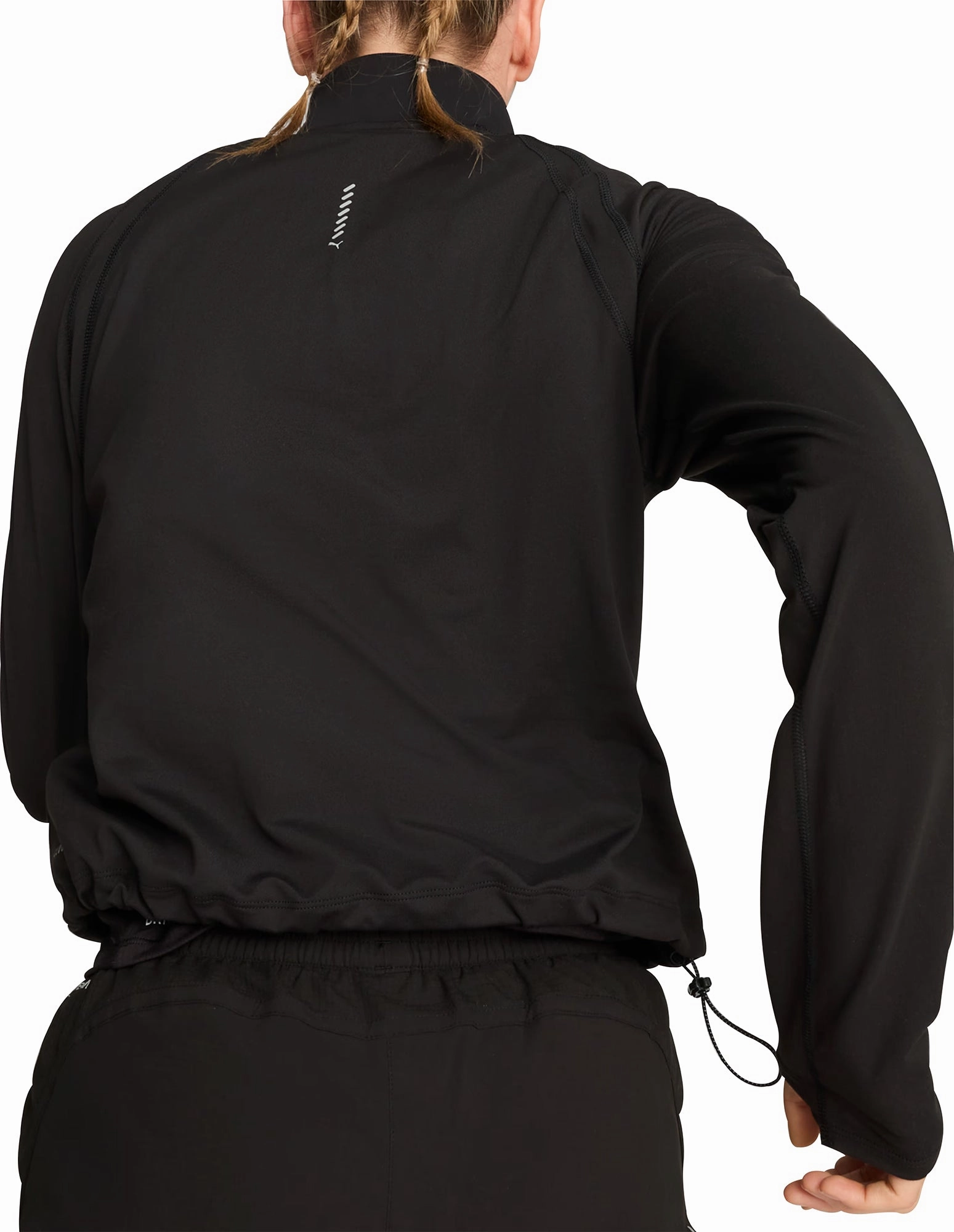 Puma Run Cloudspun Half Zip Long Sleeve Womens Running Top - Black Classic lover