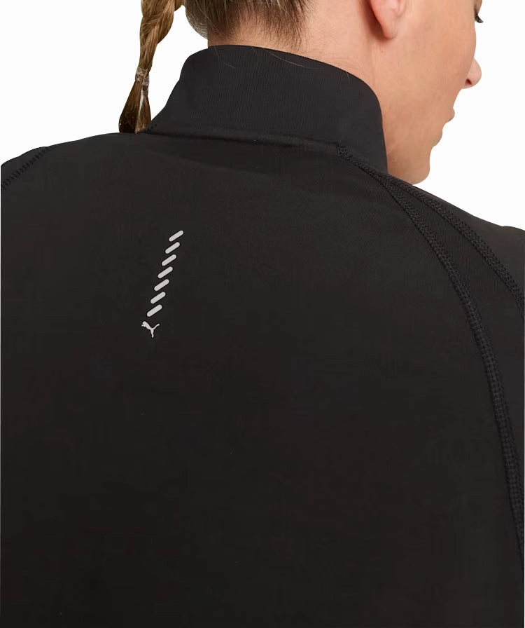Socks Layer Puma Run Cloudspun Half Zip Long Sleeve Womens Running Top - Black
