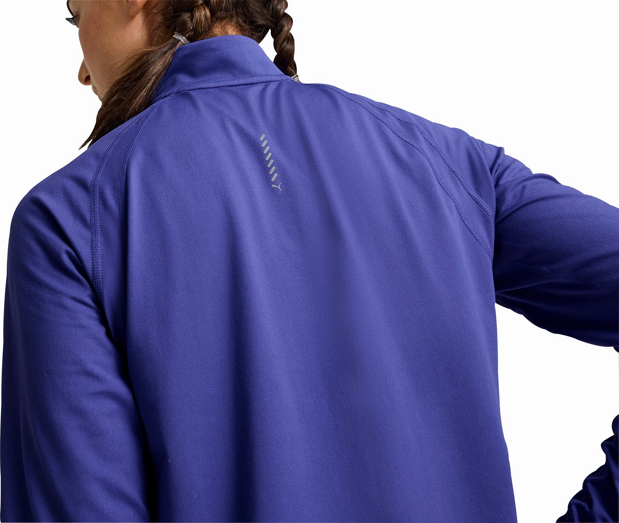 Puma Run CloudSpun Half Zip Long Sleeve Womens Running Top - Blue Socks student