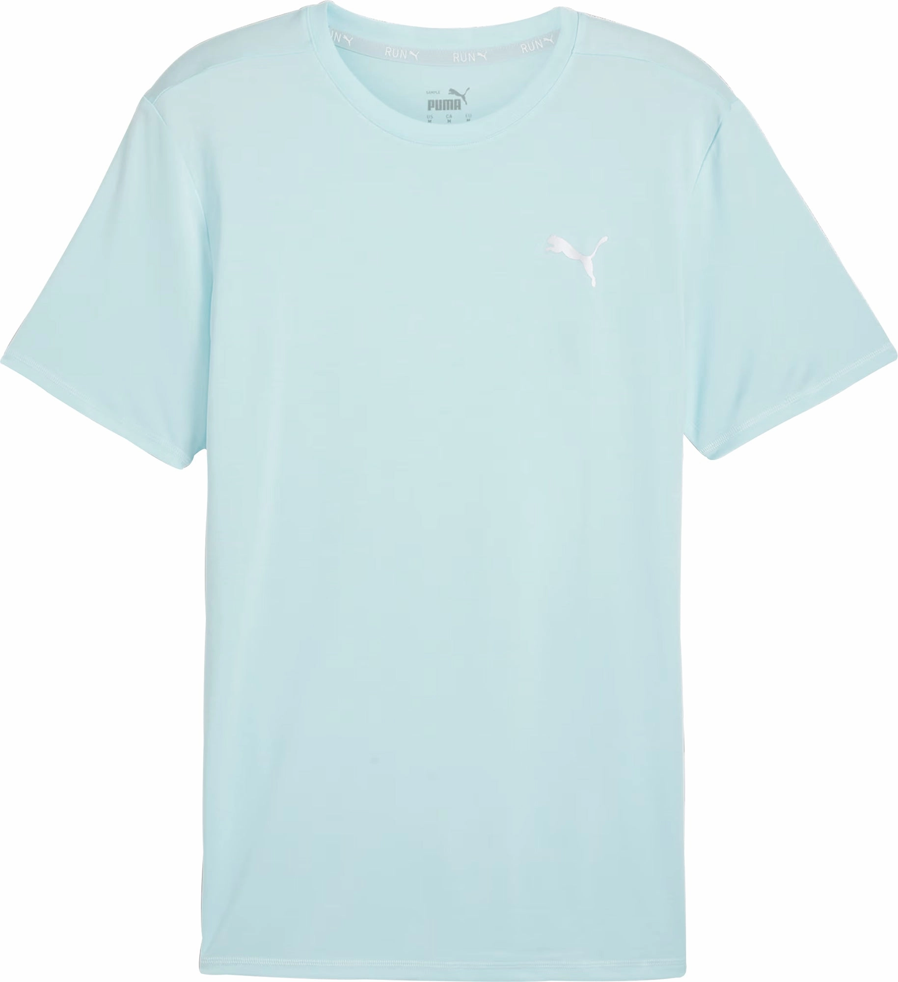 Puma Run Favourite Heather Short Sleeve Mens Running Top - Blue Comfort Flex