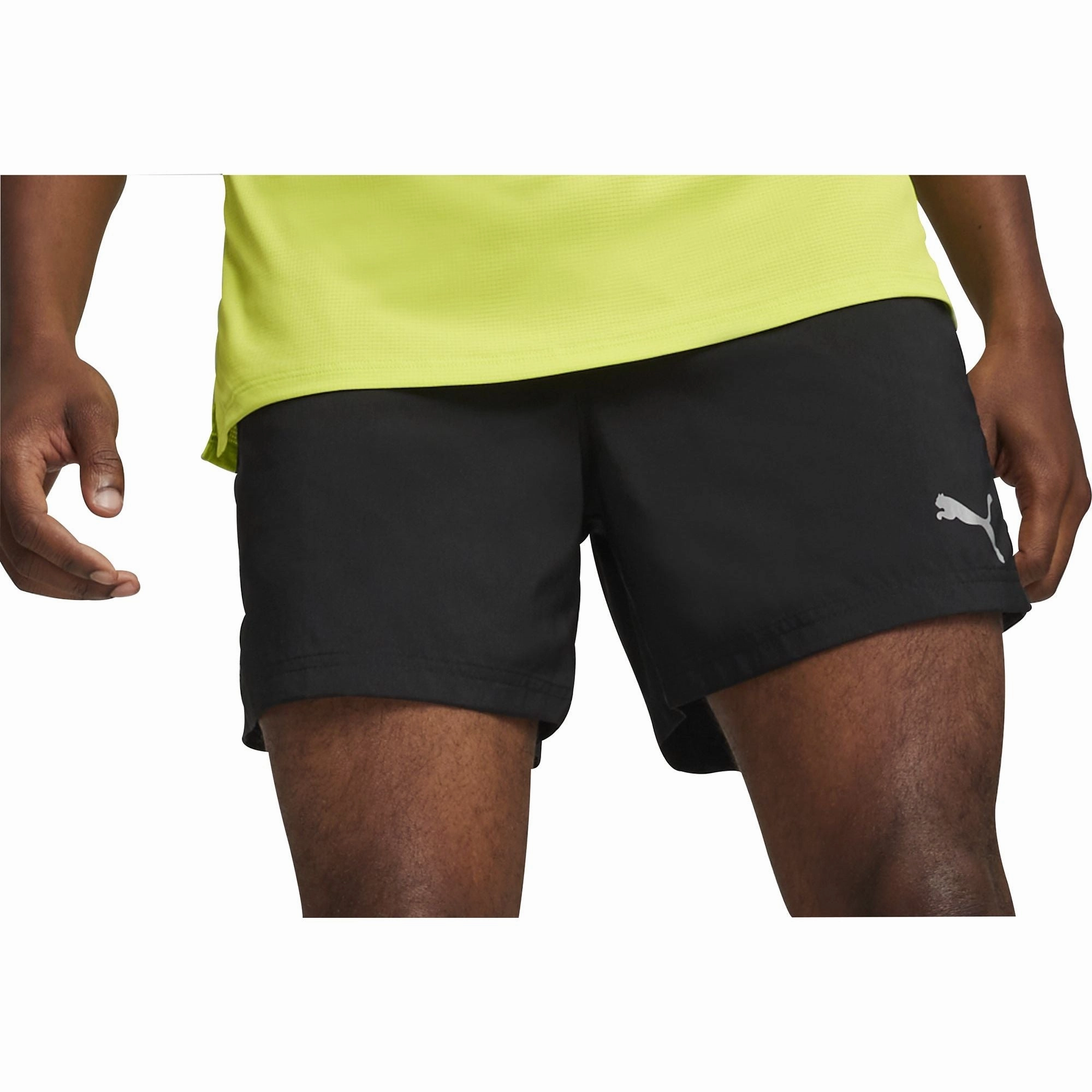 Temperature Regulating Material Puma Run Favourite Velocity 5 Inch Mens Running Shorts - Black