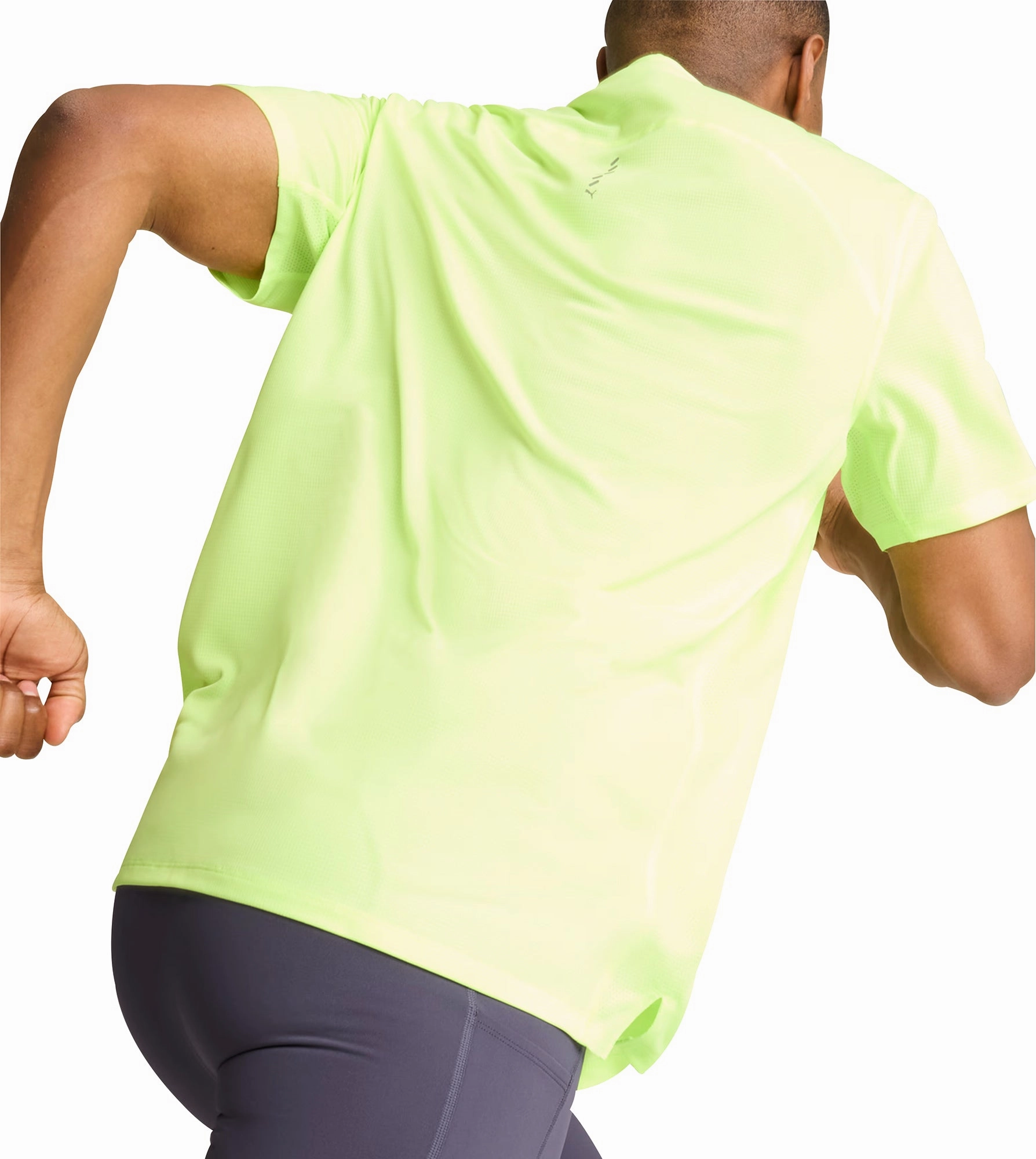 sports activity Flexible Waist Puma Run Favourite Velocity Short Sleeve Mens Running Top - Green