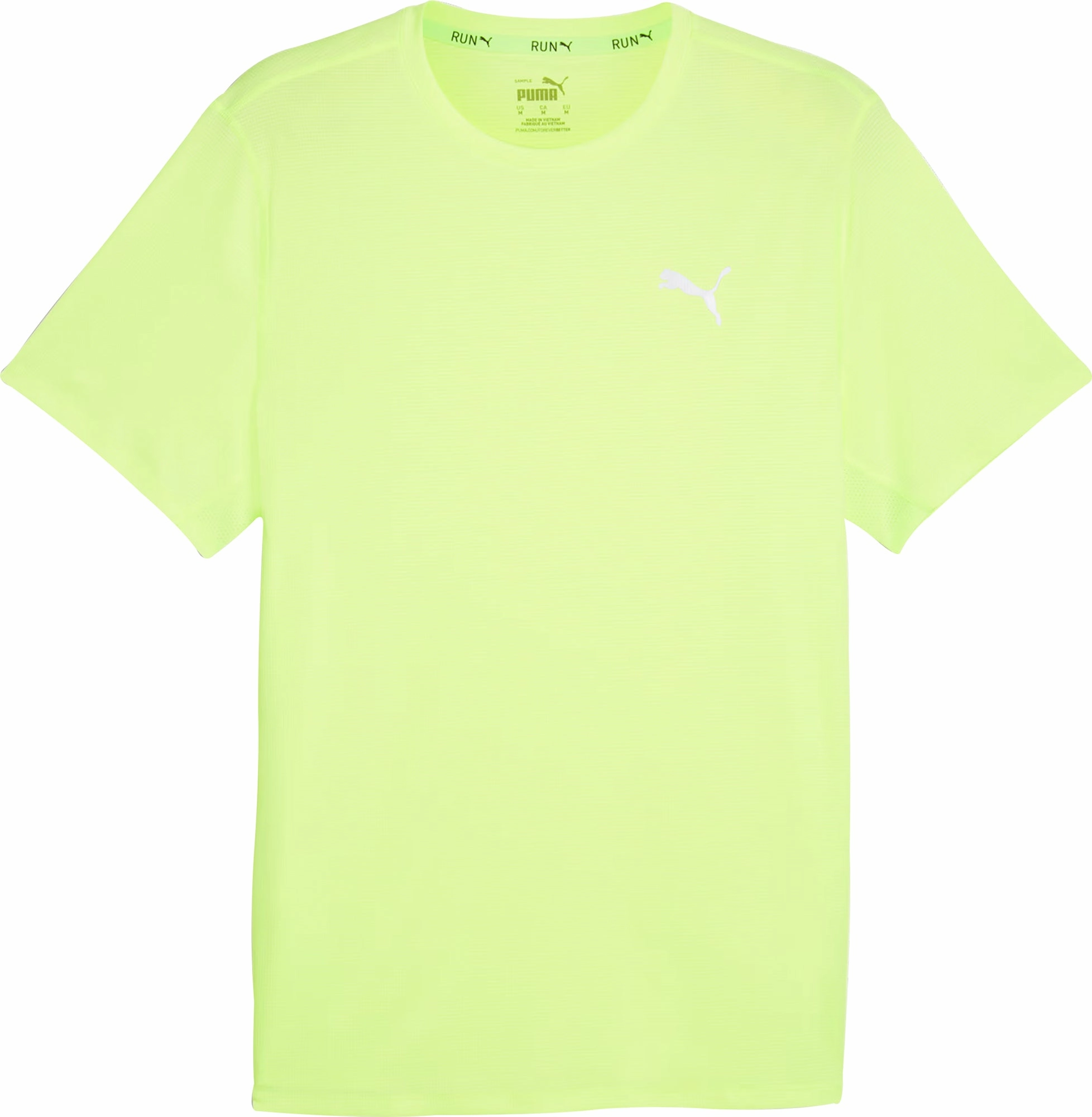 Puma Run Favourite Velocity Short Sleeve Mens Running Top - Green Easy Wear Look