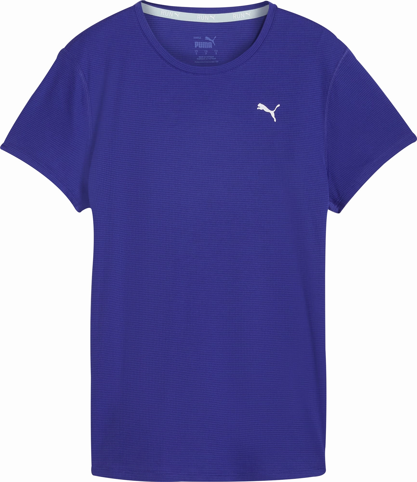 Puma Run Favourite Velocity Short Sleeve Womens Running Top - Blue Soft Touch Texture Minimalistic Wear