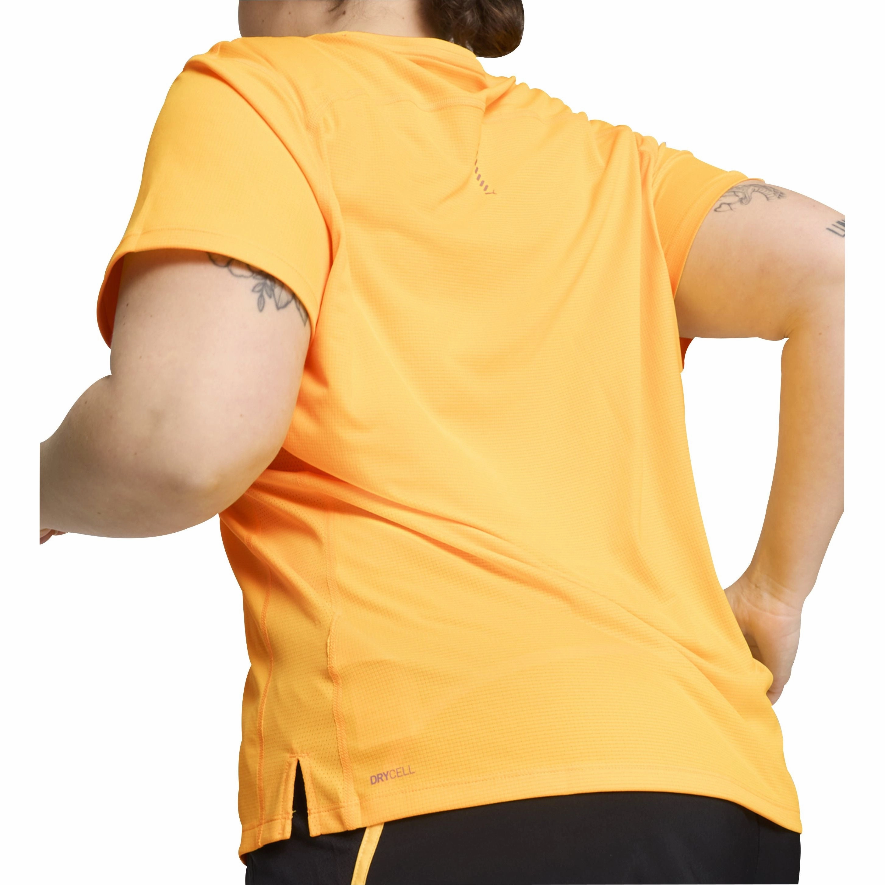 Stylish Everyday Wear Solid color purity Puma Run Favourite Velocity Short Sleeve Womens Running Top - Orange
