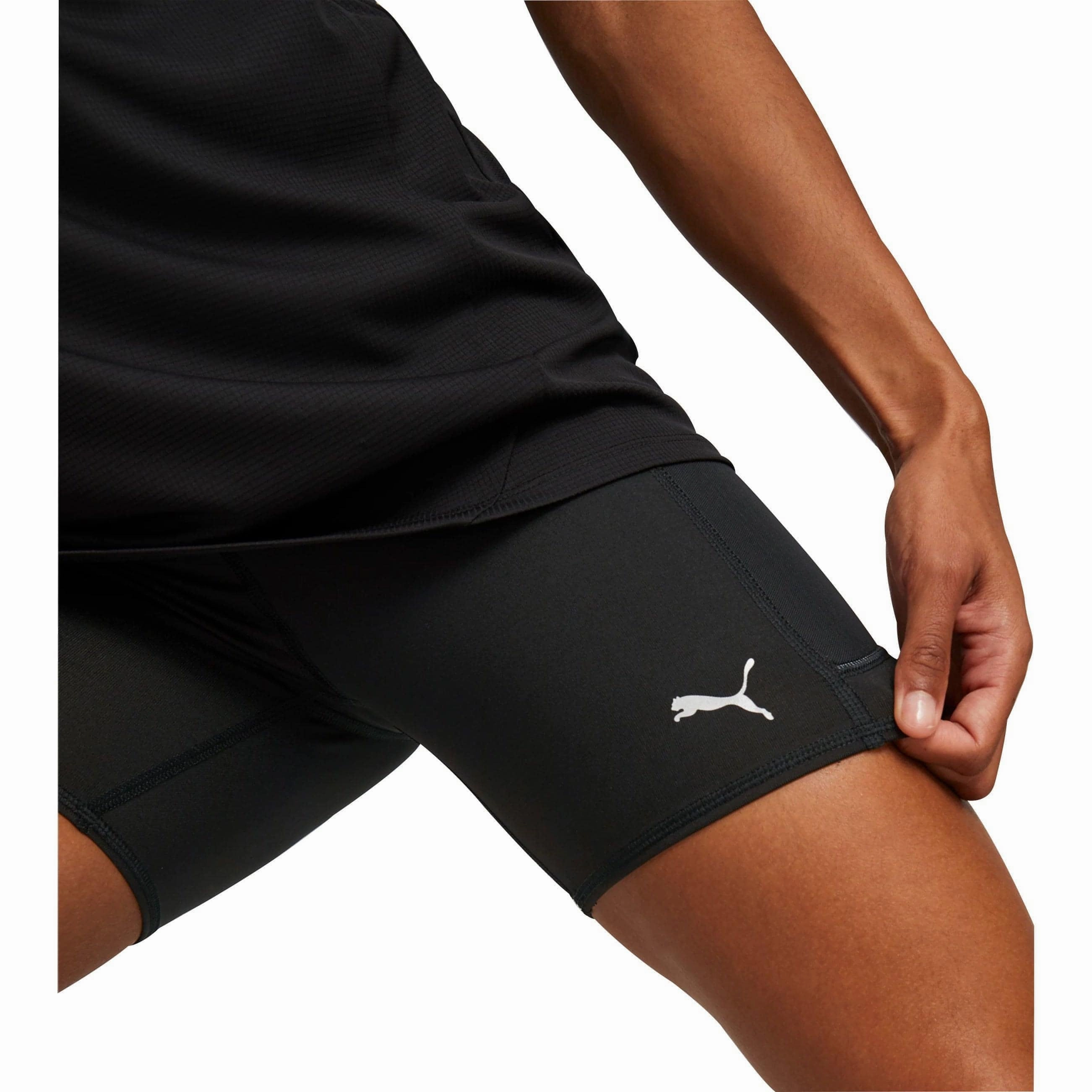 Puma Run Favourite Womens Short Running Tights - Black hiking clothes Hot Weather