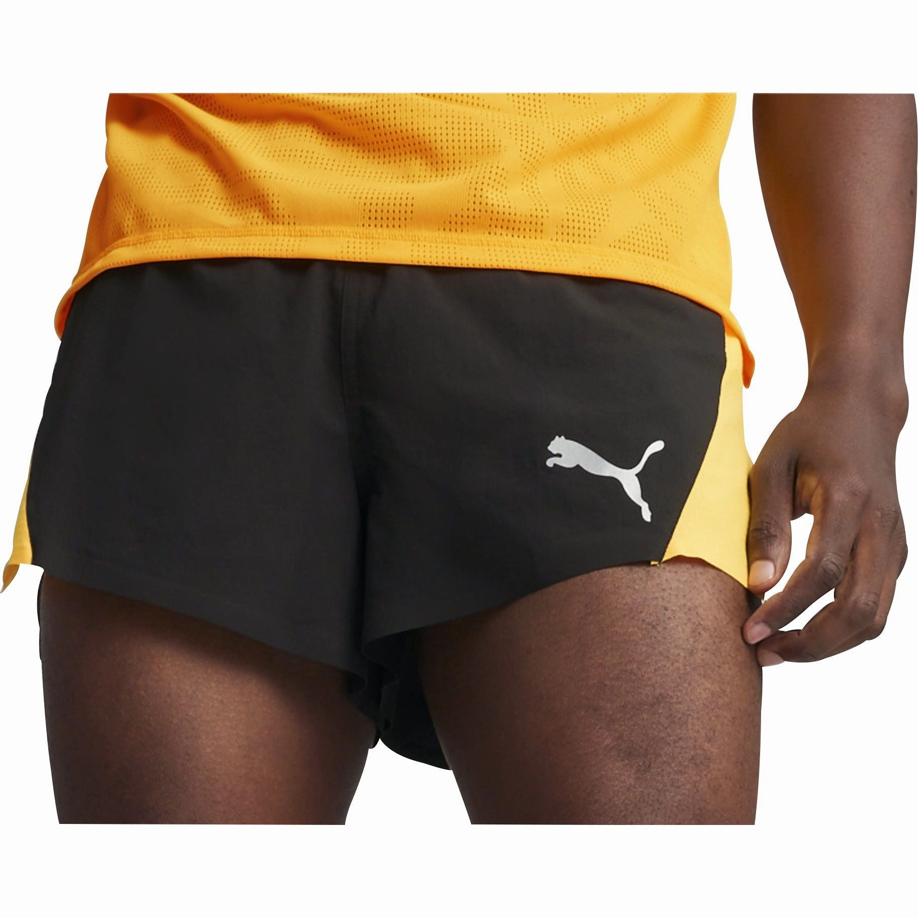 Anti - odor Puma Run Ultraweave Velocity 3 Inch Mens Running Shorts - Black