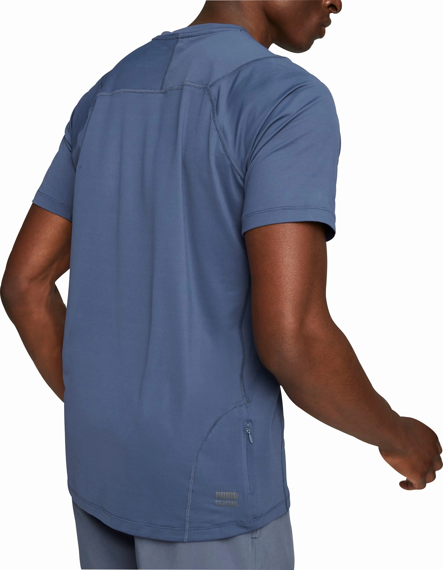 Puma Seasons coolCELL Short Sleeve Mens Running Top - Blue Casual Design Fit Chic Smart