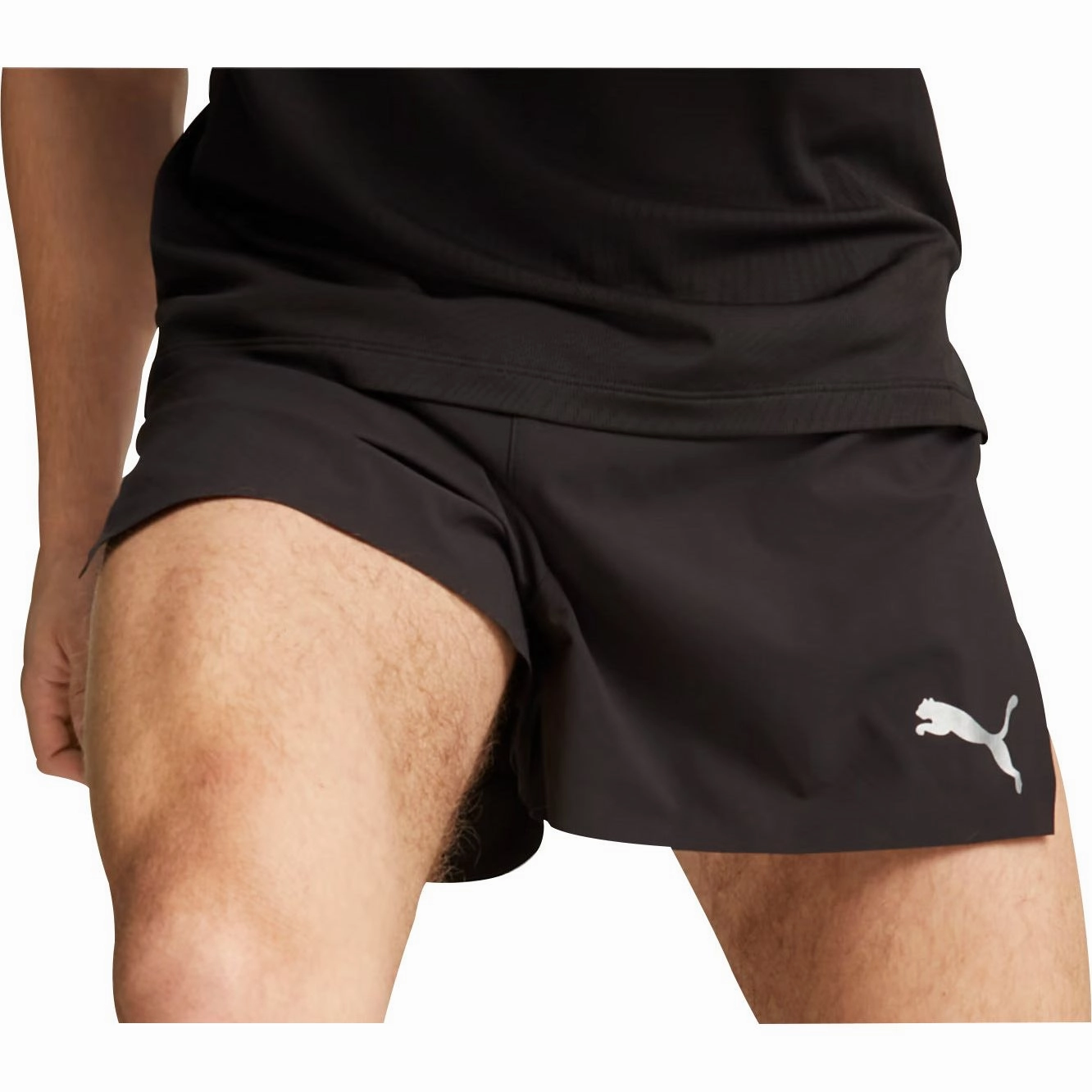 Daily Wear Quick Movement Fit Puma Ultraweave 3 Inch Mens Running Shorts - Black