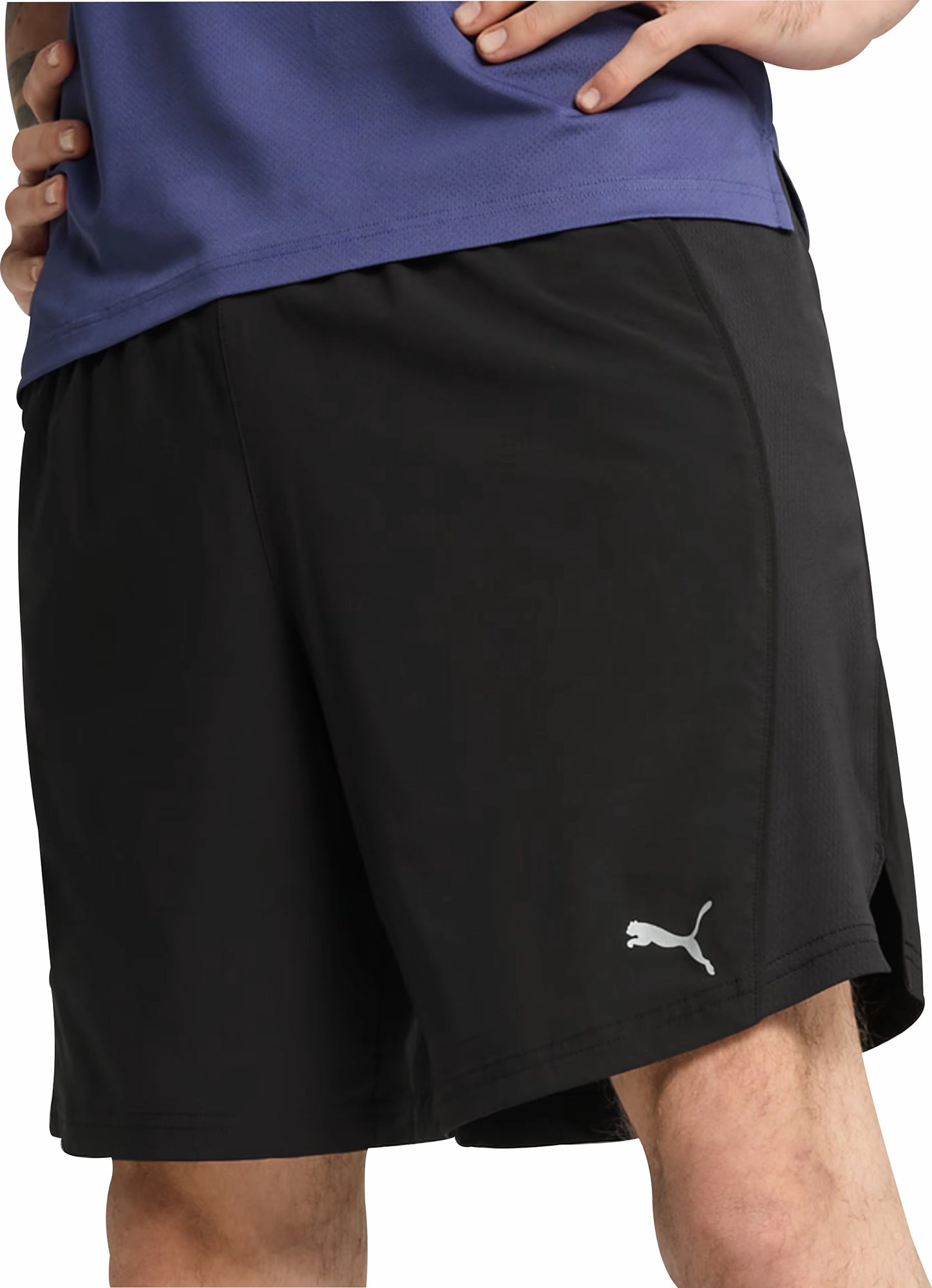 button-down look Puma Velocity 7 Inch Mens Running Shorts - Black
