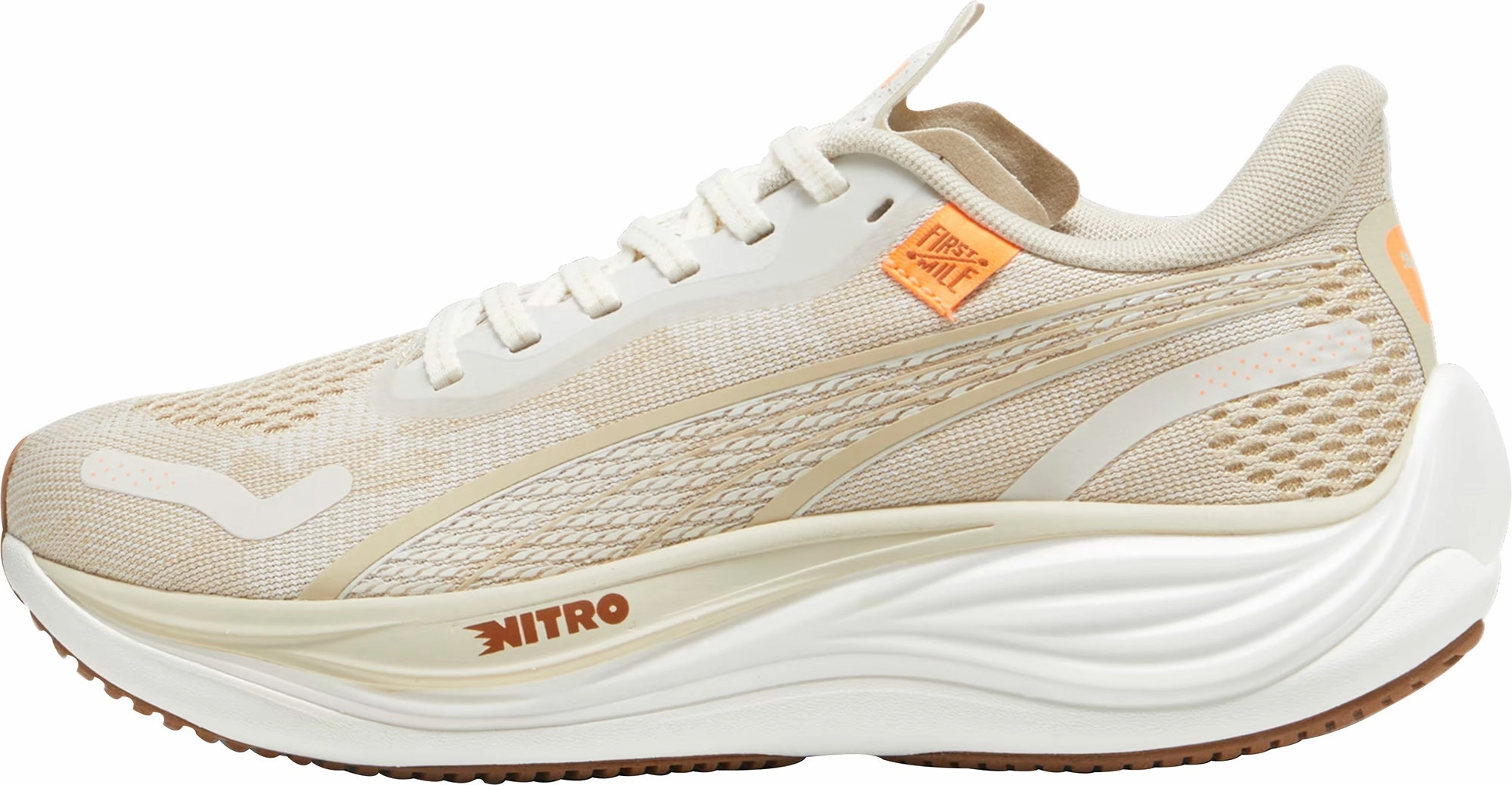 Sleek Form Puma Velocity Nitro 3 Womens Running Shoes - Cream