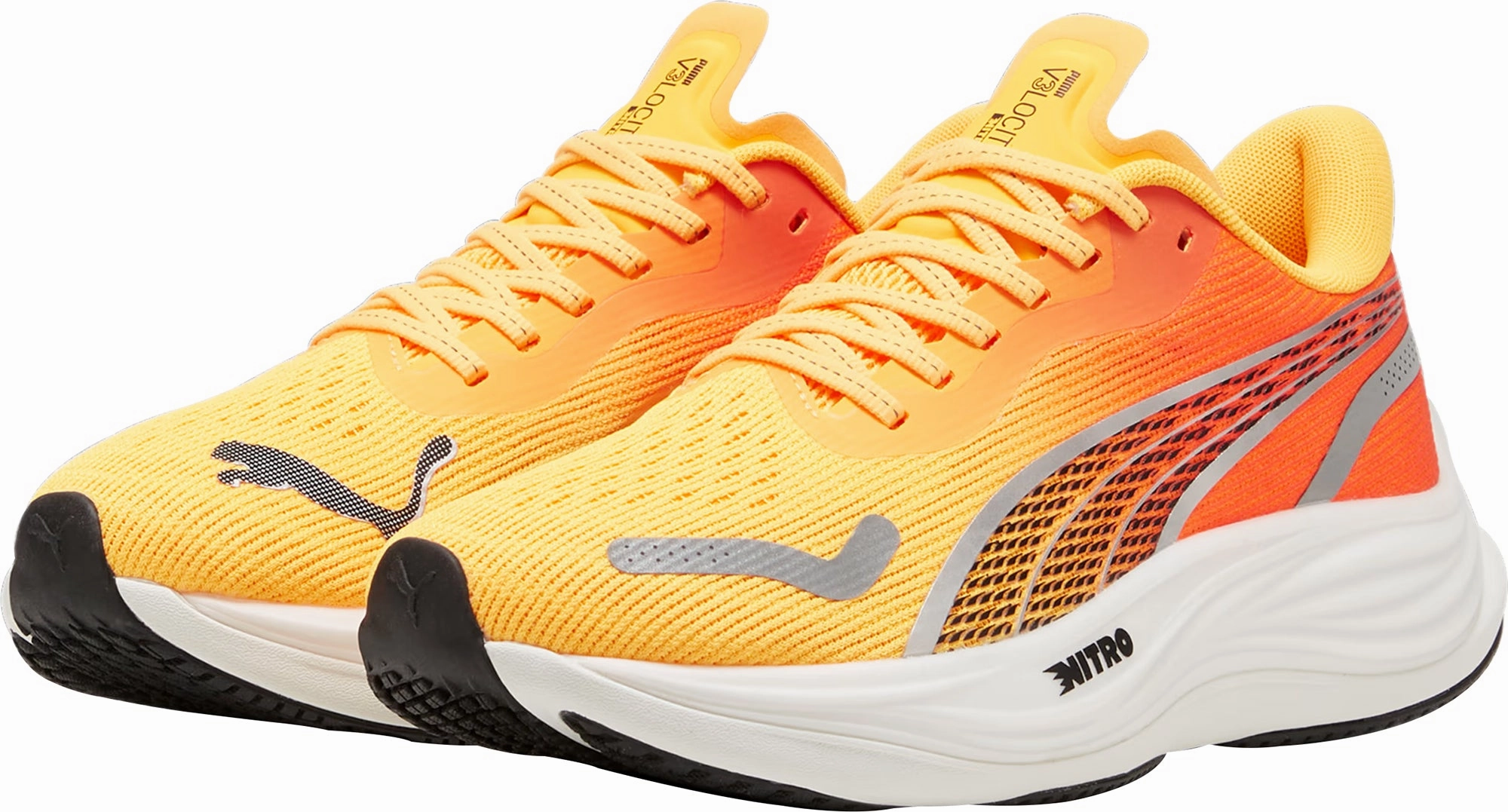 Puma Velocity Nitro 3 Womens Running Shoes - Orange Molded TPU Stabilizer Quick Pace