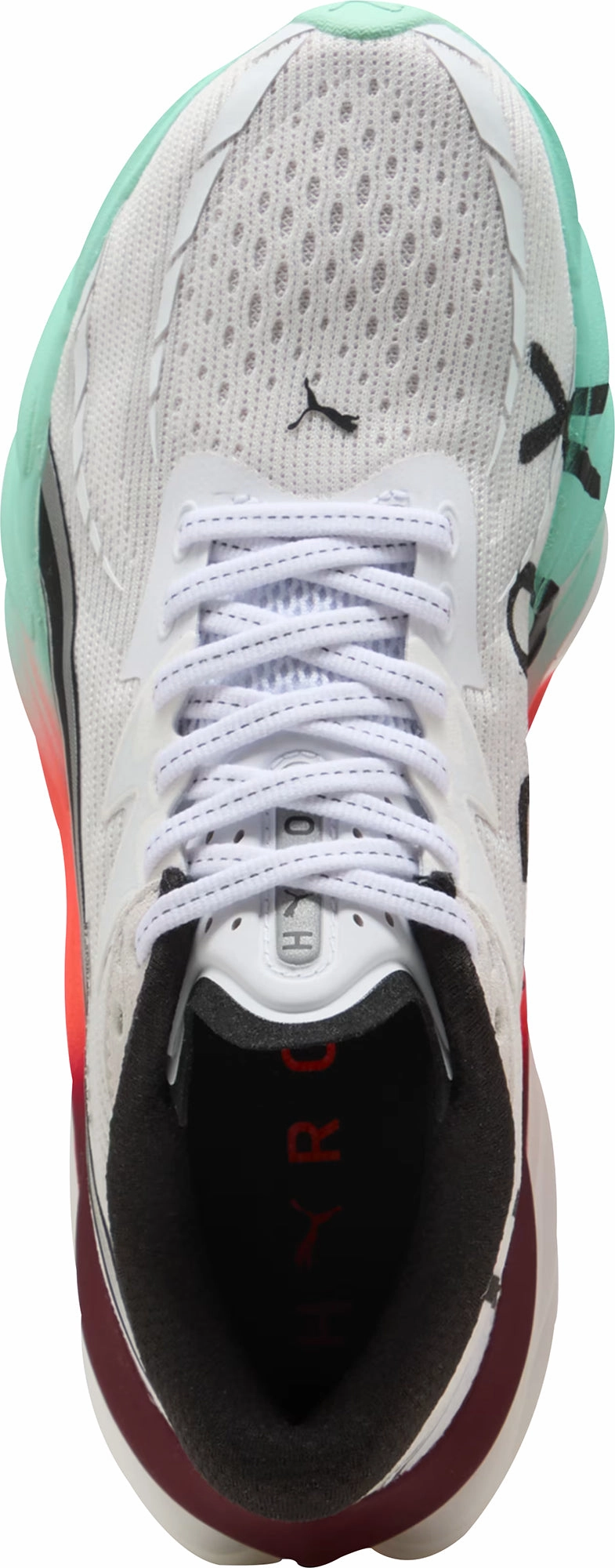 Unique Sole Hyper Elastic Foam Tech Puma Velocity Nitro 4 HYROX Womens Running Shoes - White