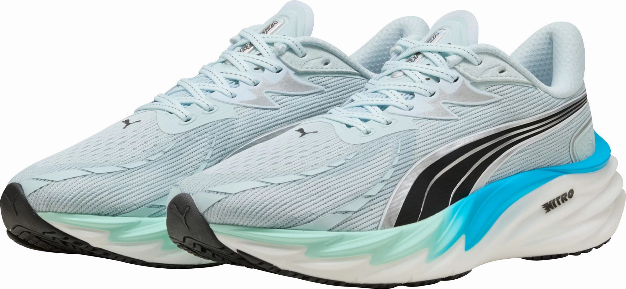 Puma Velocity Nitro 4 Mens Running Shoes - Green Casual Elegance Hyperflex Groove Pattern