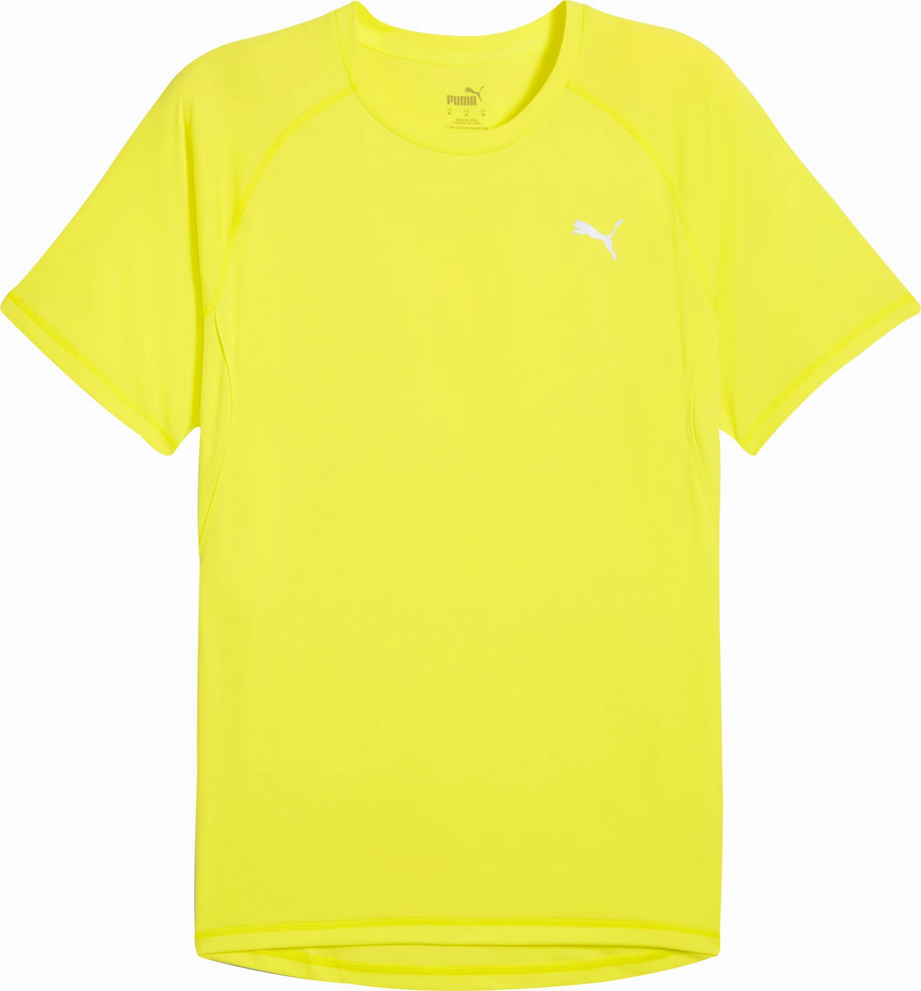 Streetwear Style Comfortable texture Puma Velocity Short Sleeve Mens Running Top - Yellow