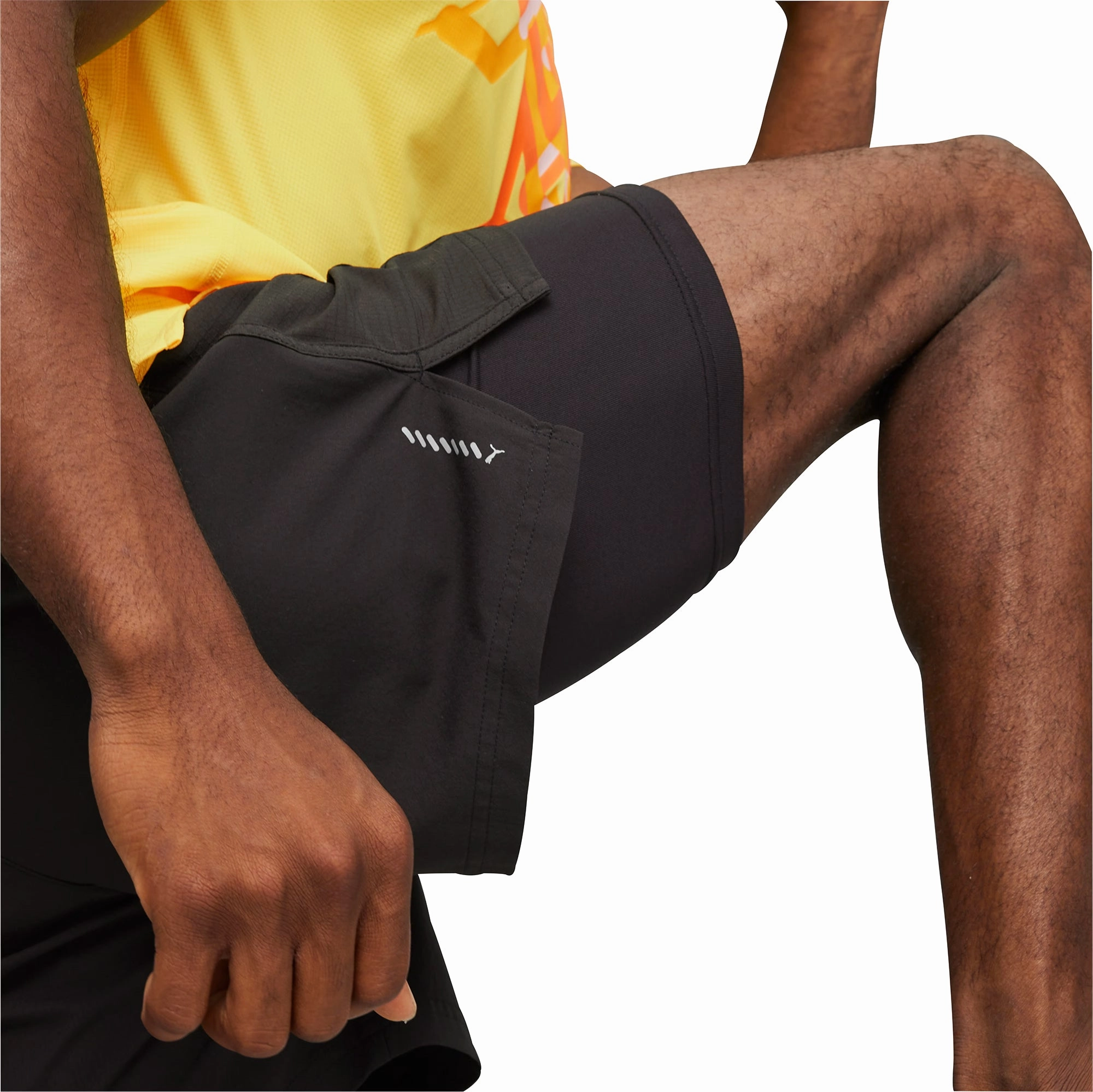 Puma Velocity Ultraweave 2 In 1 Mens Running Shorts - Black Quick Access Zip Pockets