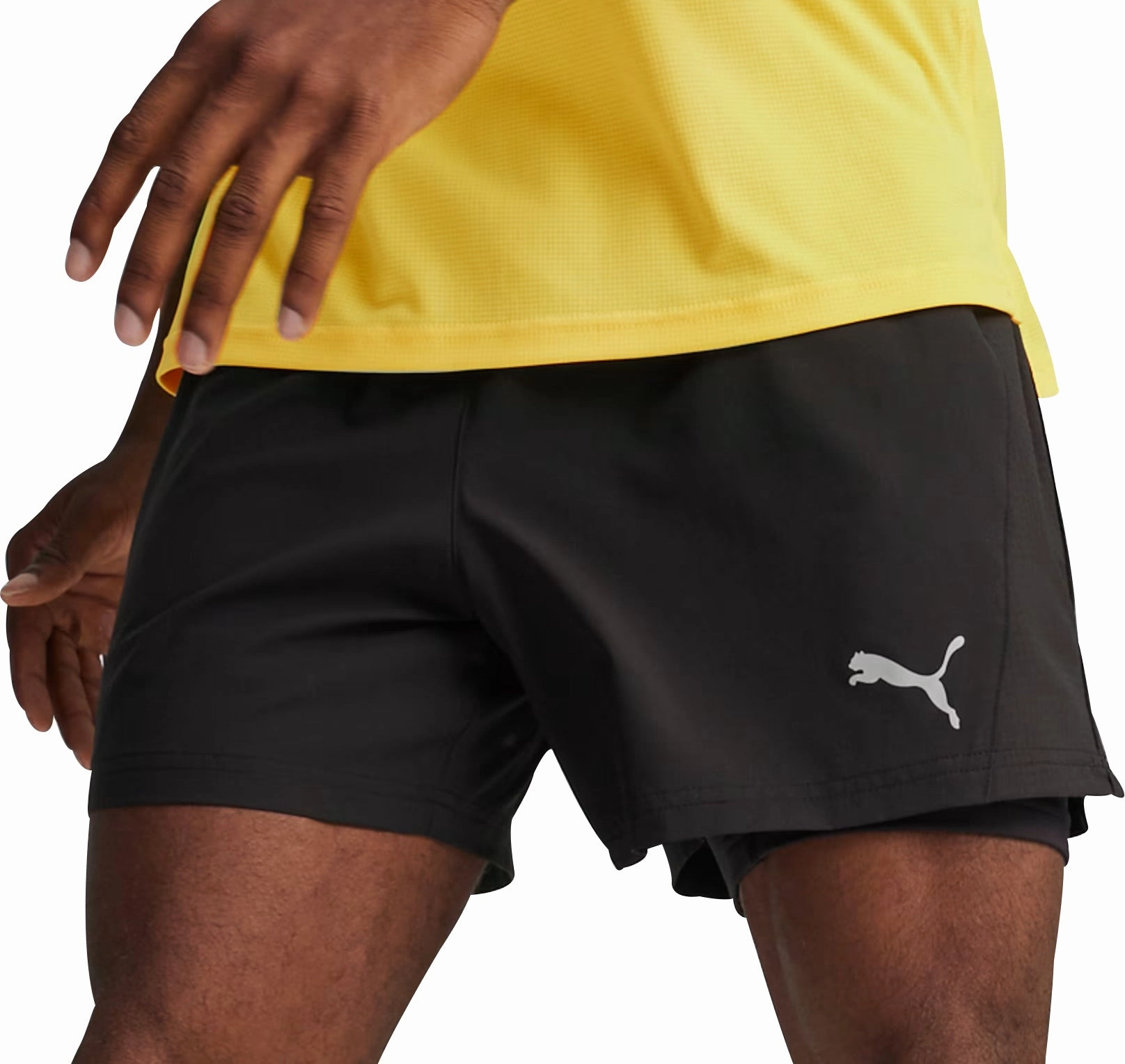 Puma Velocity Ultraweave 2 In 1 Mens Running Shorts - Black Coastal Style Lightweight Construction