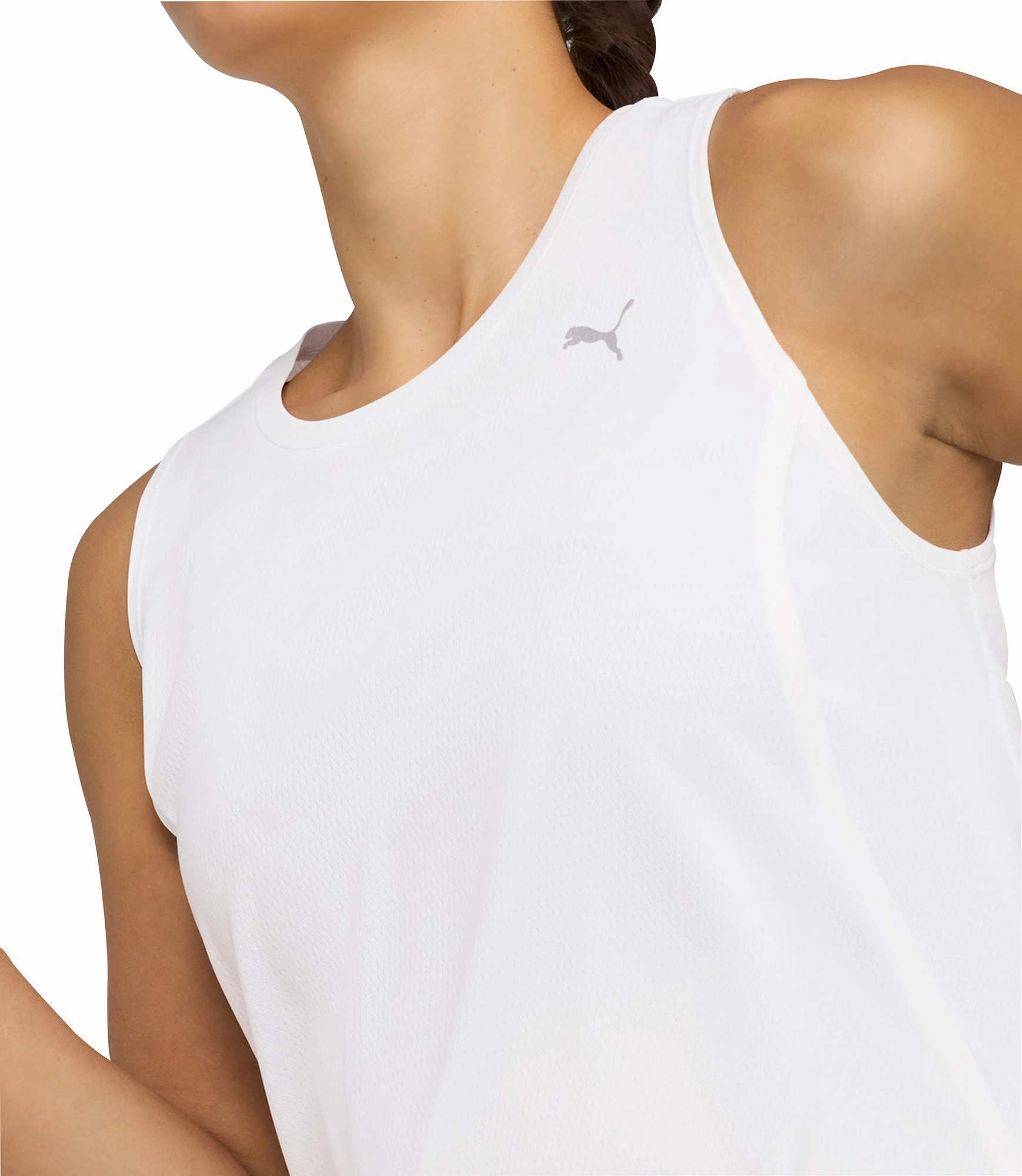 Puma Velocity Womens Running Vest Tank Top - White location eco - friendly materials