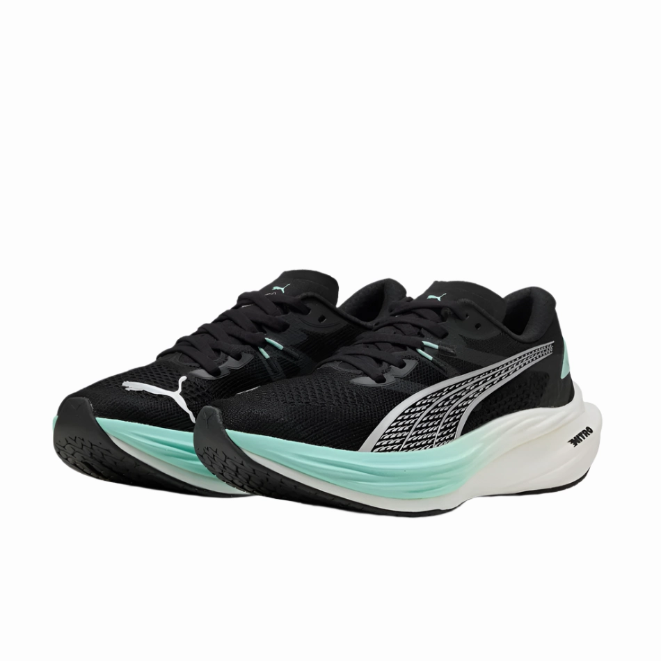 PUMA Women's Deviate NITRO 3 Running Shoes in PUMA Black/Mint Melt AW25 Full Stability