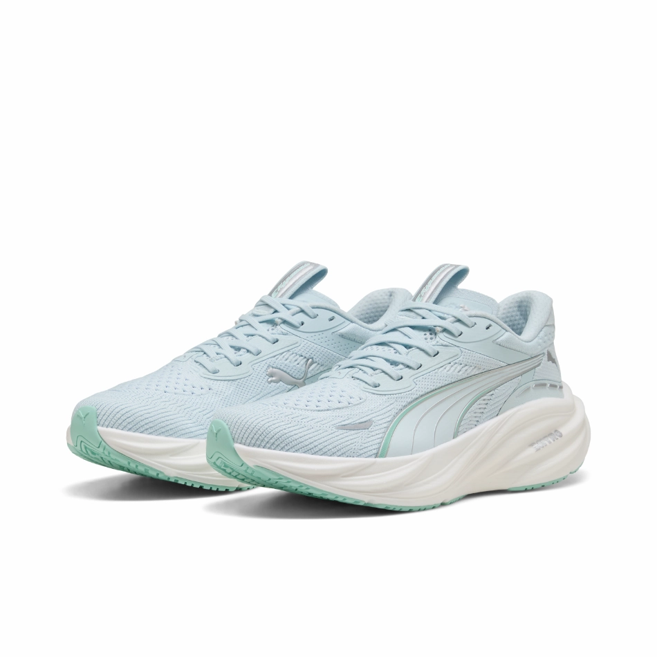 PUMA Women's Magnify NITRO 3 Running Shoes in Sea Glass/Mint Melt AW25 weekend - runner teenagers' style