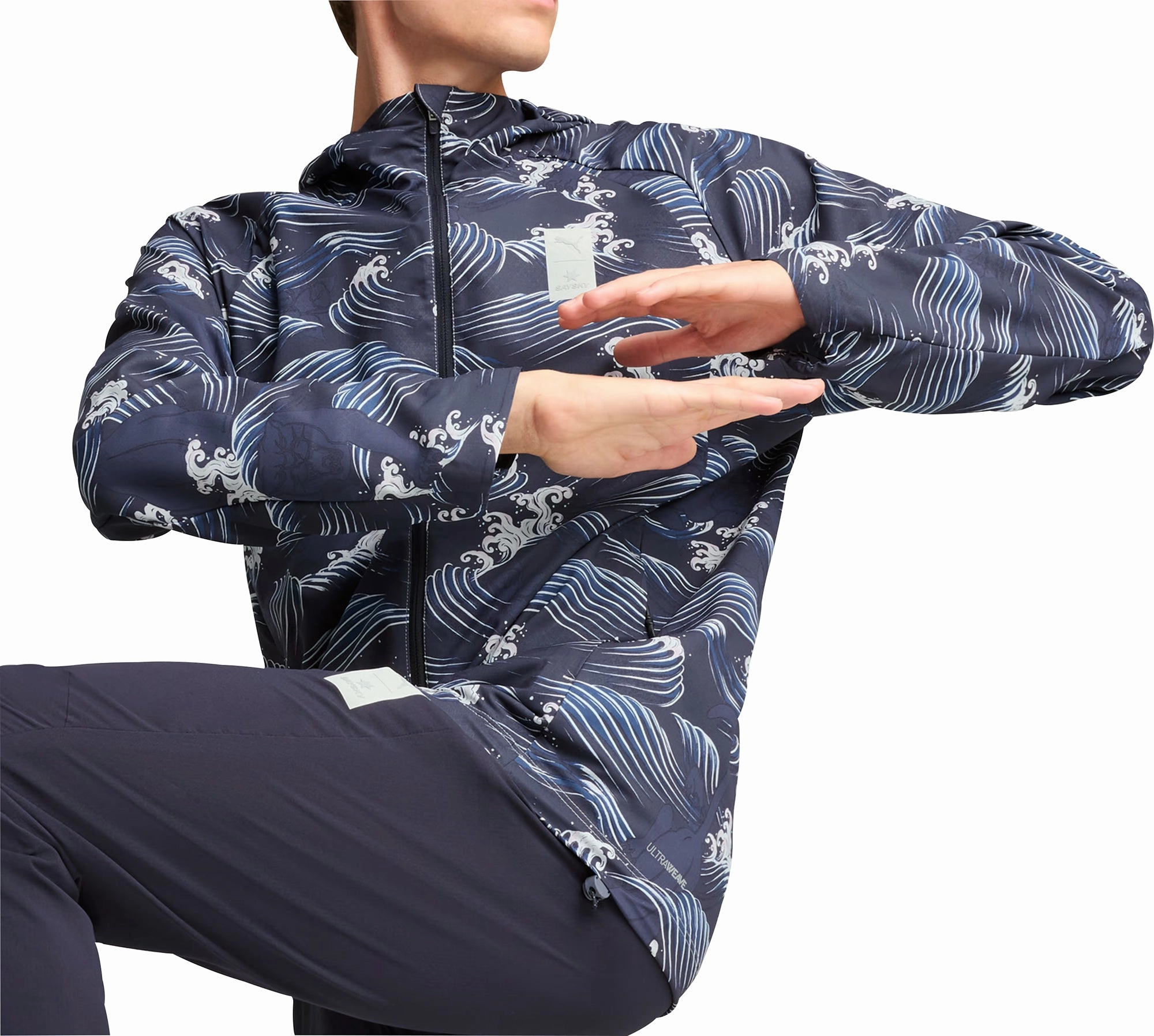 Puma X SAYSKY Graphic Mens Running Jacket - Blue regular
