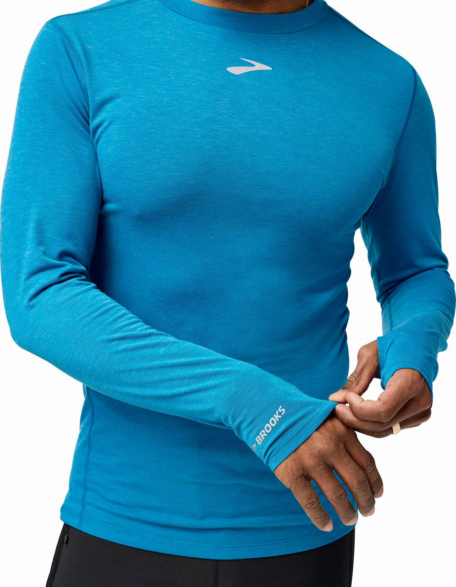 Matte Brooks High Point Long Sleeve Mens Running Top - Blue
